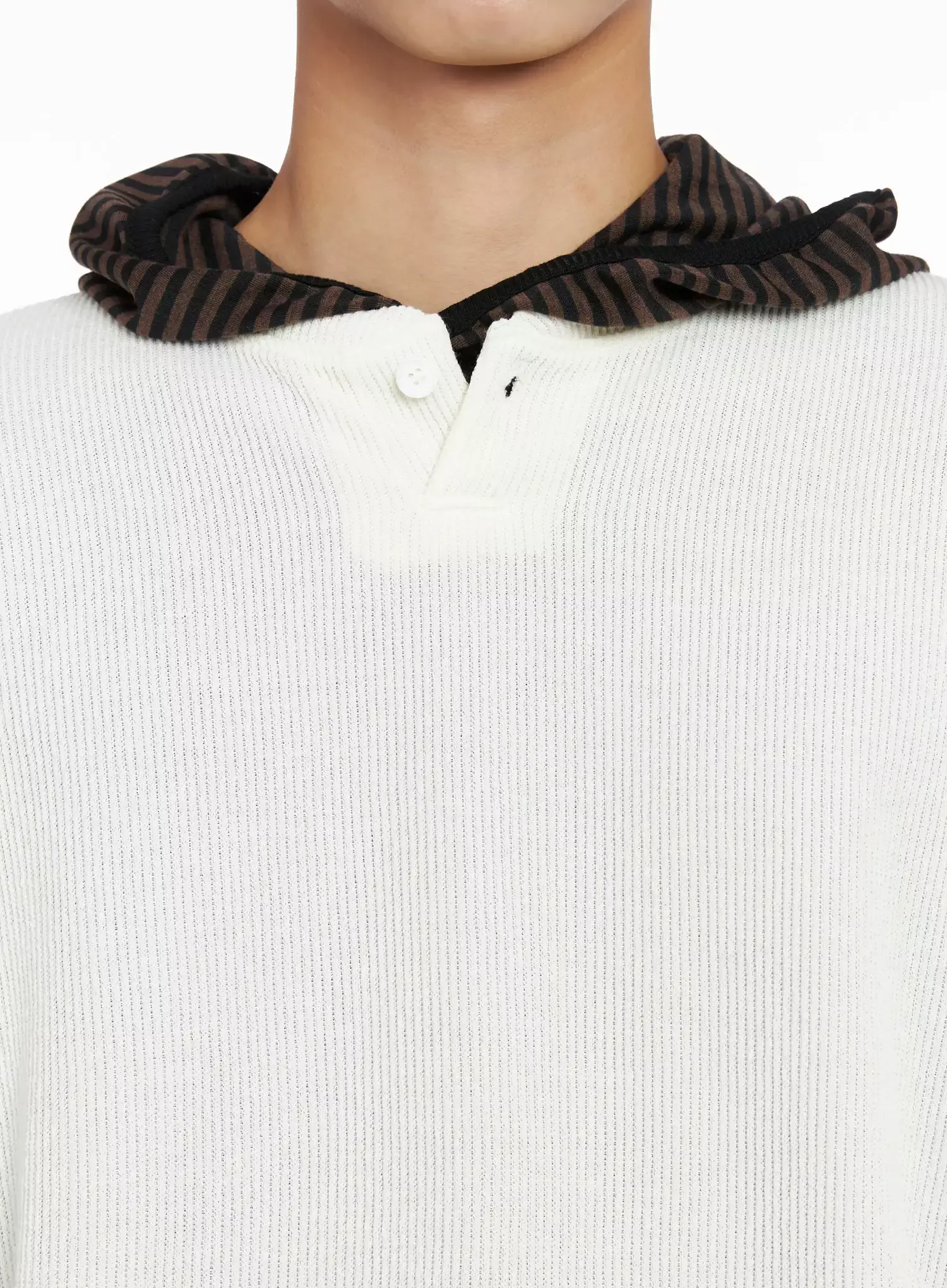 Men's Henley Neck Sweatshirts IO517 - Image 3