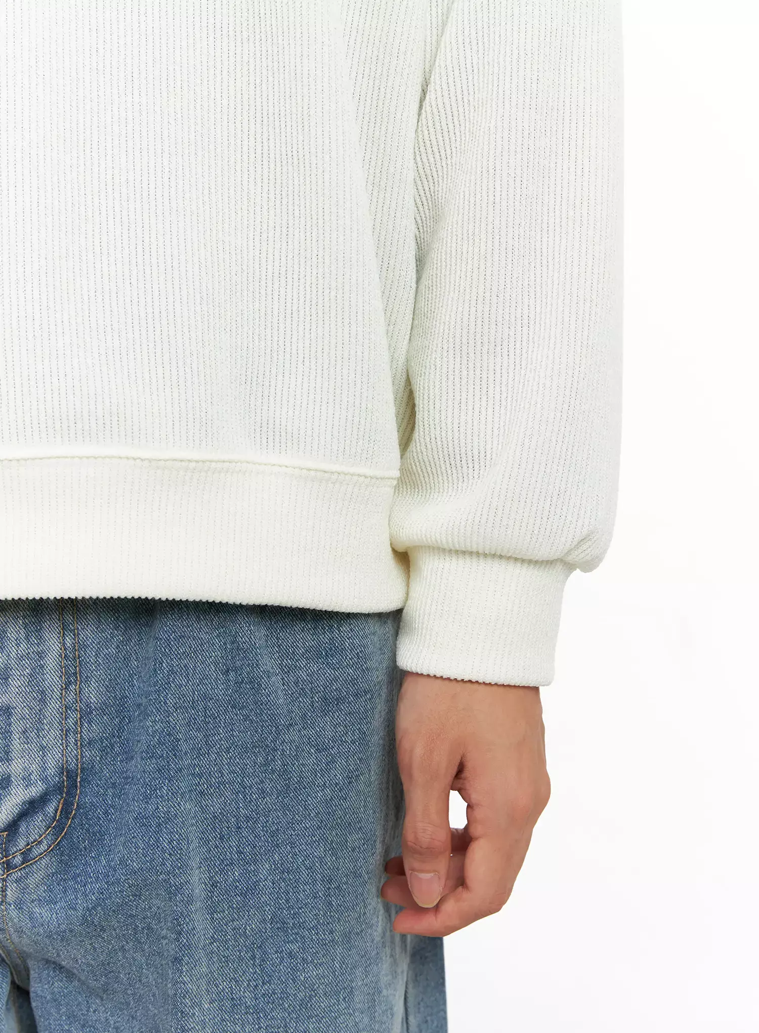 Men's Henley Neck Sweatshirts IO517 - Image 8