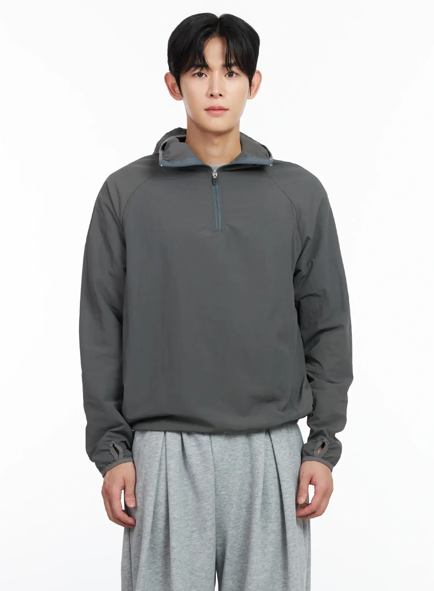 Men's Hooded Quarter-Zip Anorak IM518 - Image 9