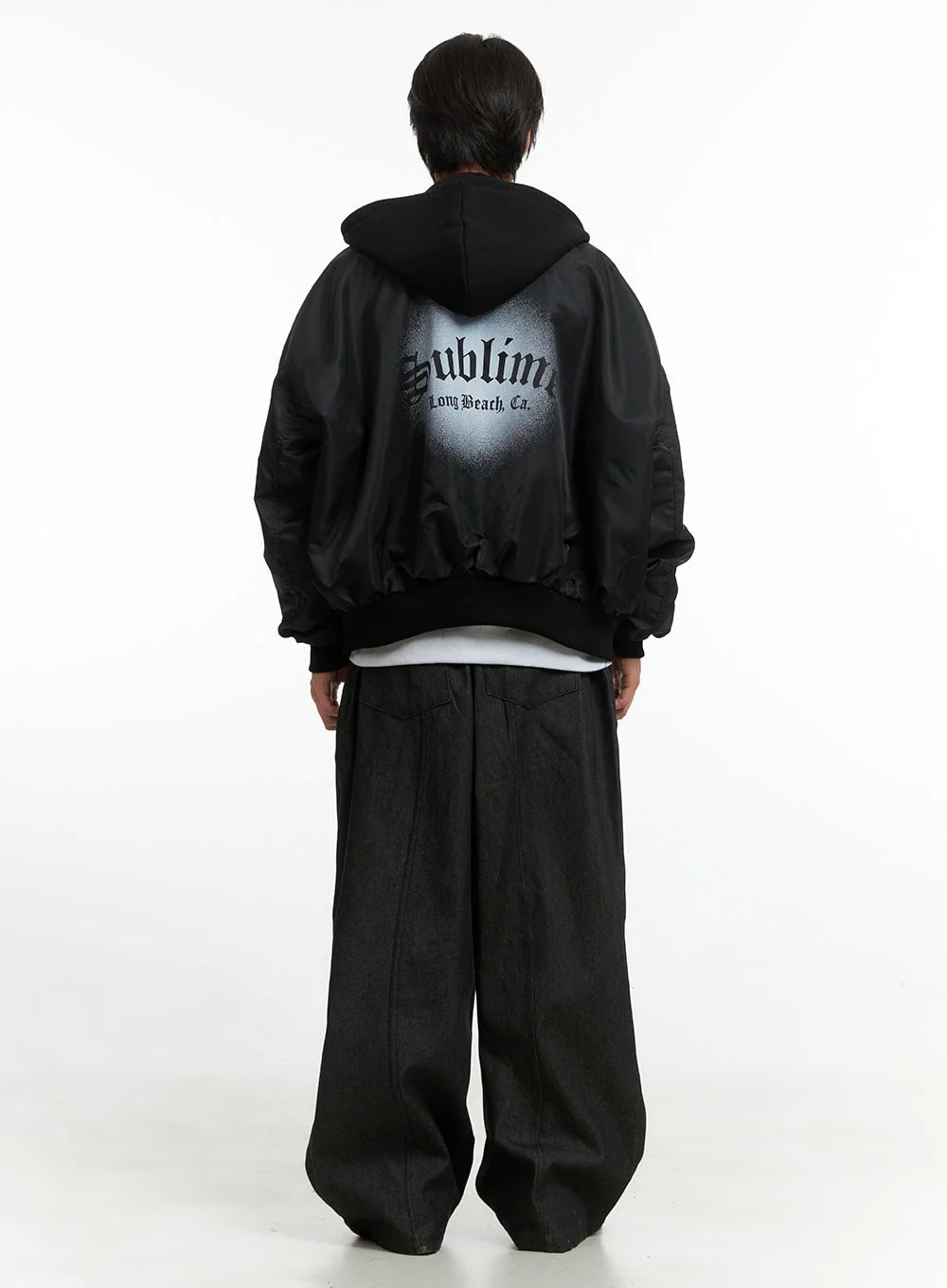Men's Hooded Zip-Up Bomber Jacket IO402 - Image 10