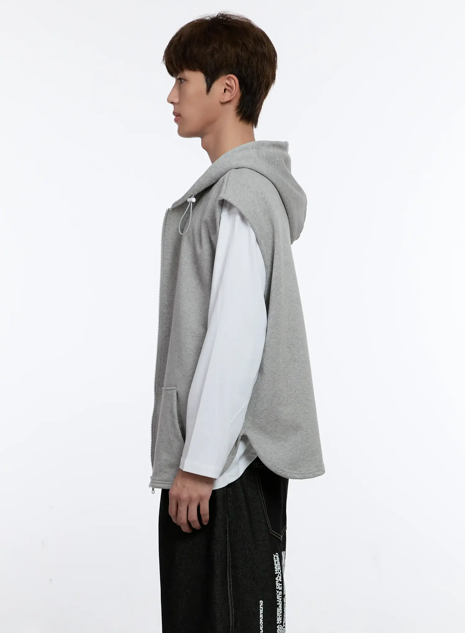 Men's Hooded Zip-Up Vest IS529 - Image 5