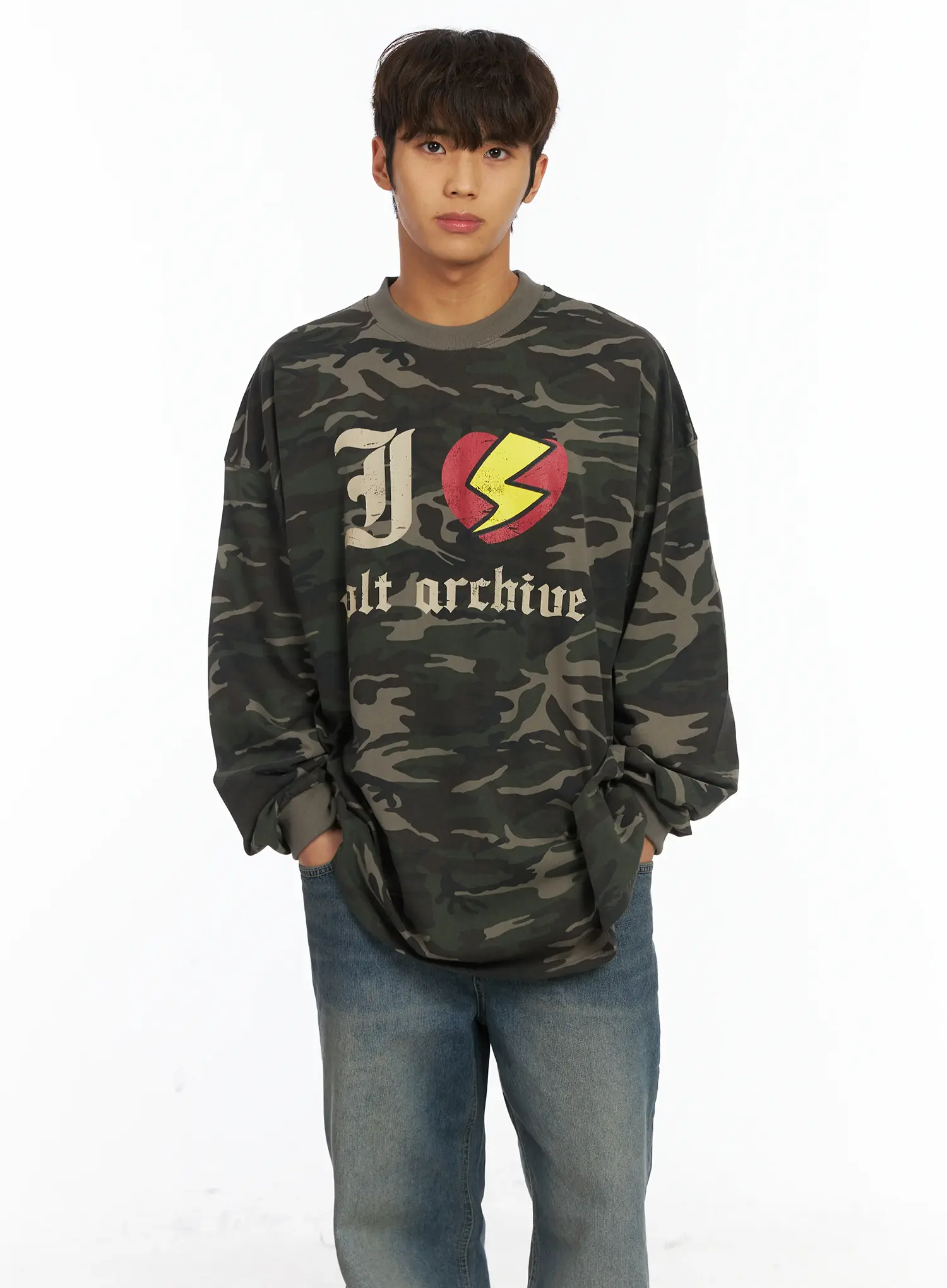 Men's I Love Volt Archive Long Sleeve Top (Camouflage) IJ514
