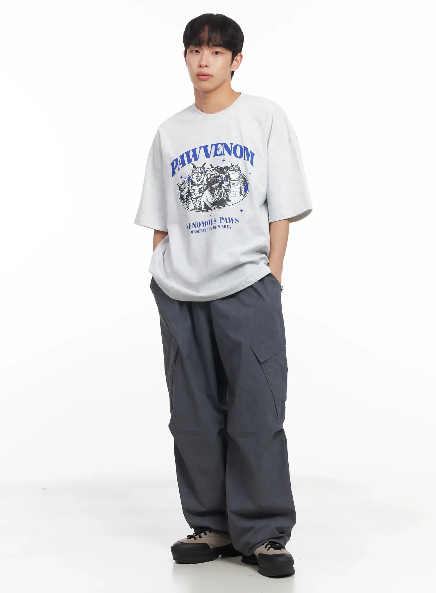 Men's Kitty Graphic T-Shirt IU519 - Image 2