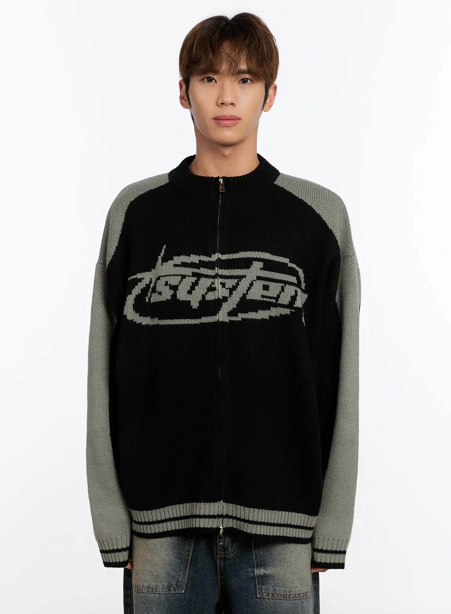 Men's Knit Round Zip-Up IN524 - Image 12