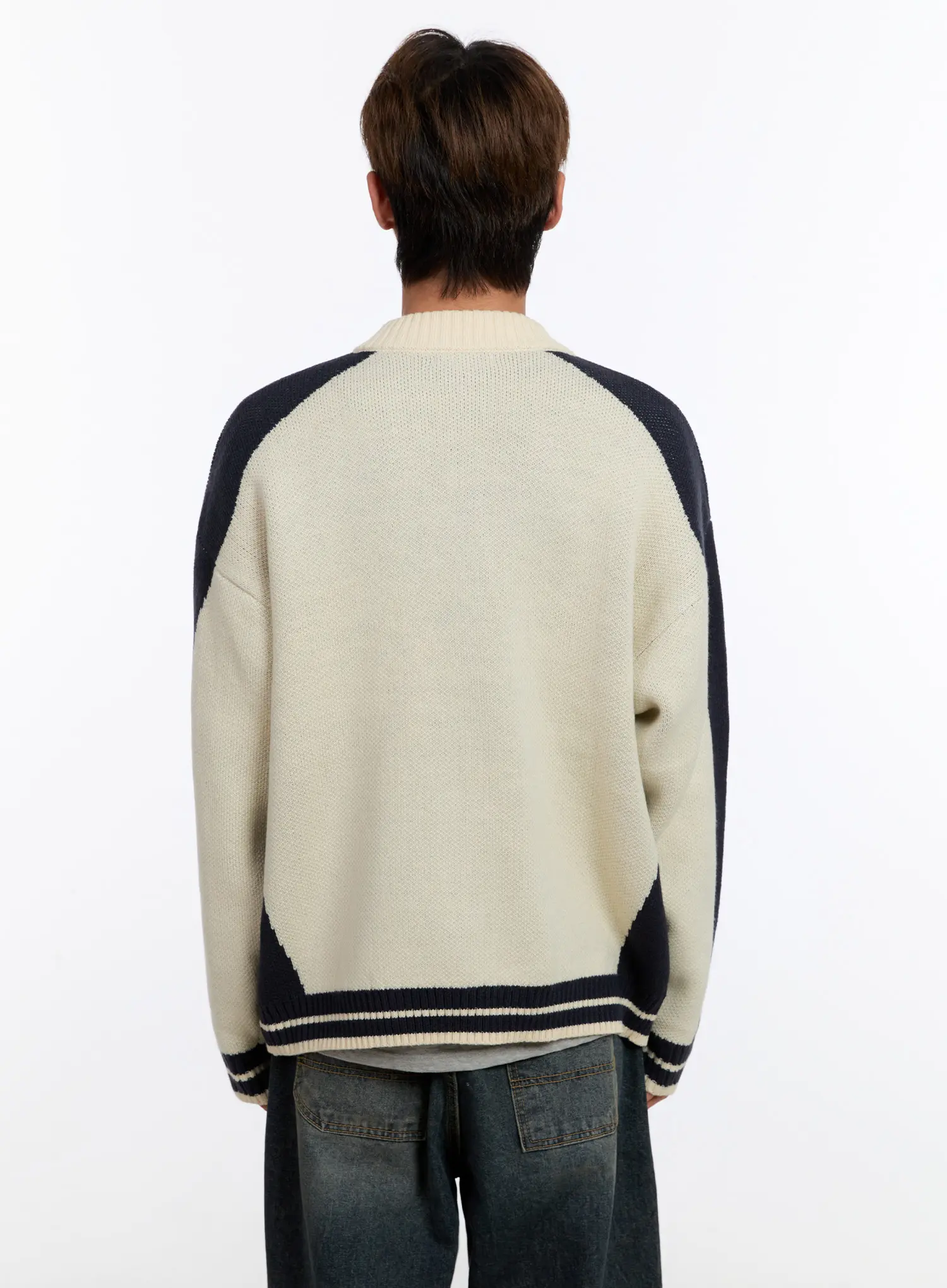 Men's Knit Round Zip-Up IN524 - Image 5