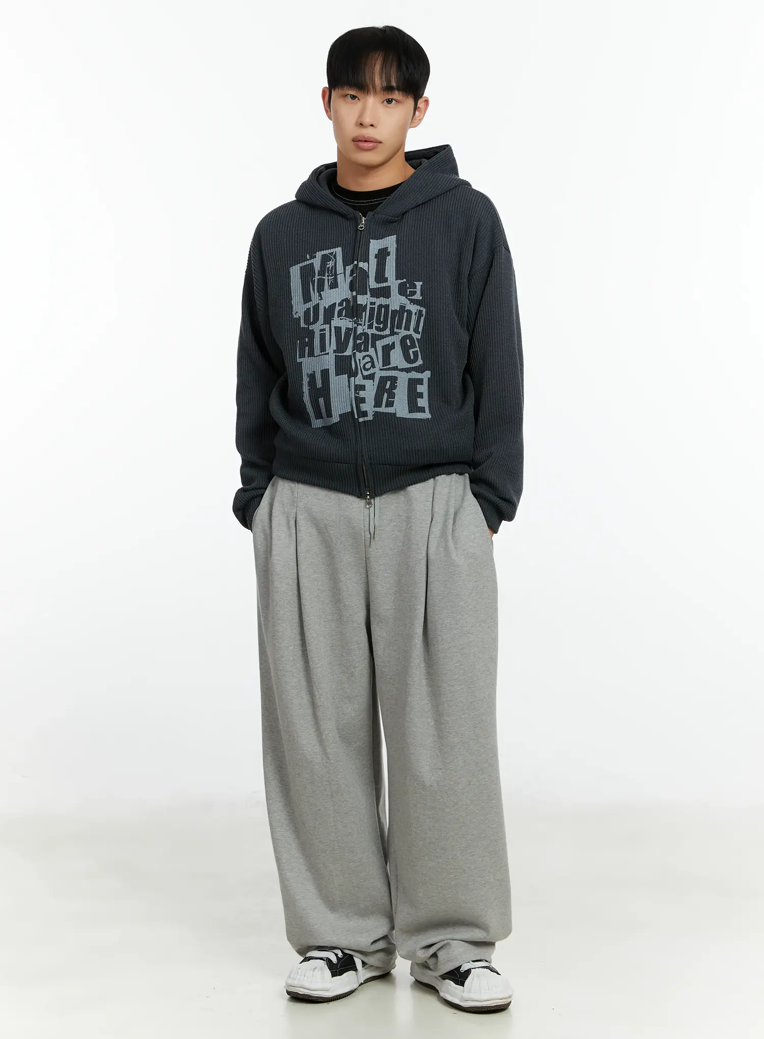 Men's Knit Two-Way Hoodie Zip-Up IF510 - Image 7