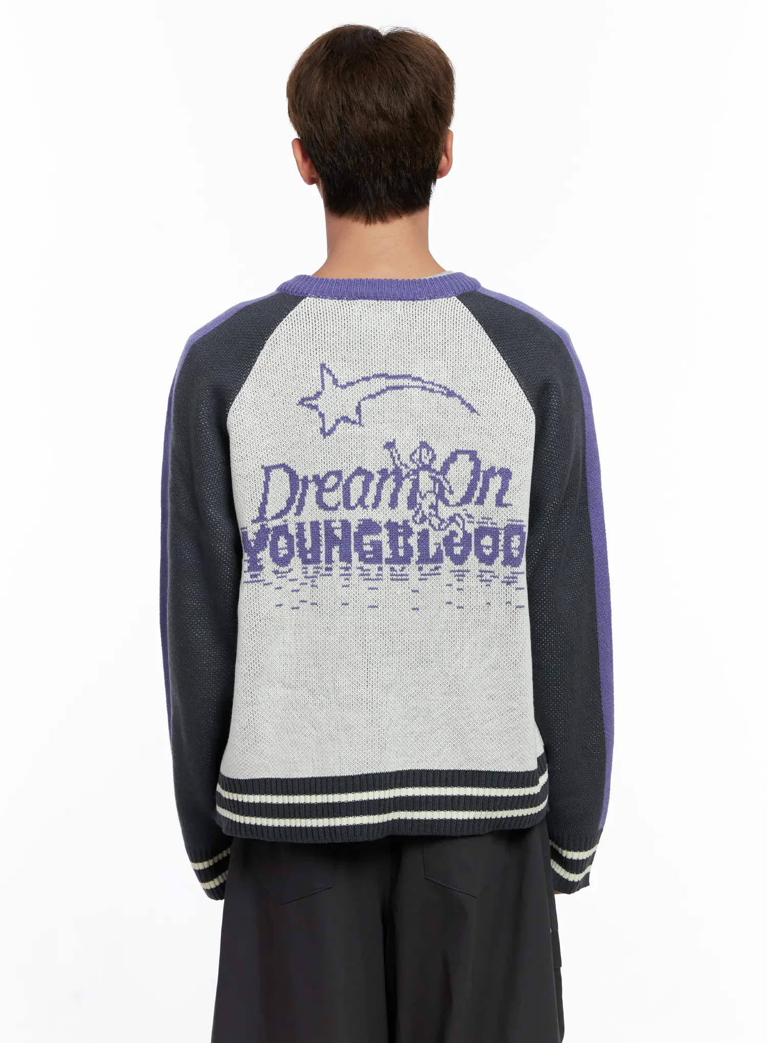 Men's Knit Varsity Jacket IO506 - Image 5