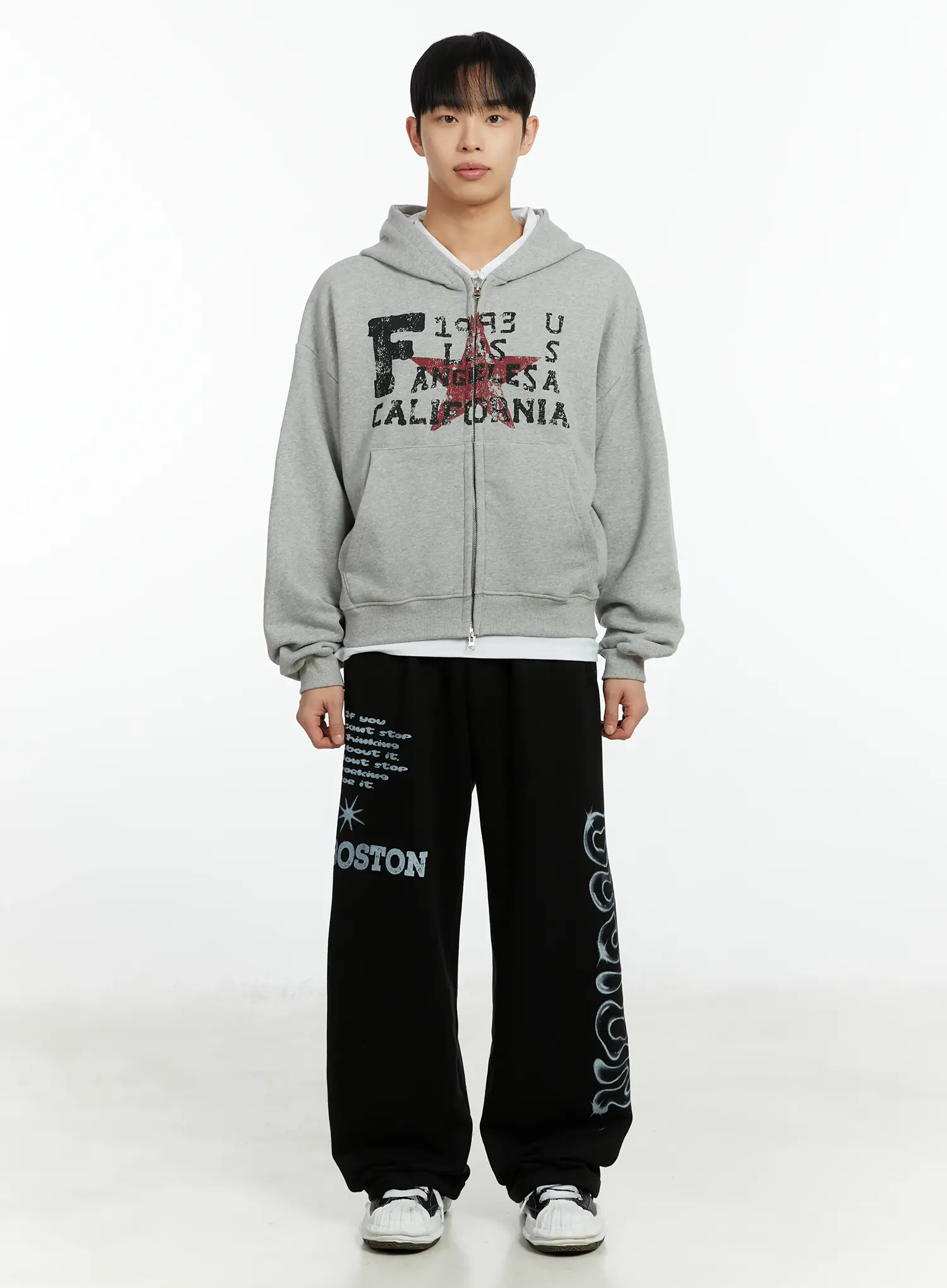 Men's LA Star Graphic Zip-Up Hoodie IF511 - Image 3