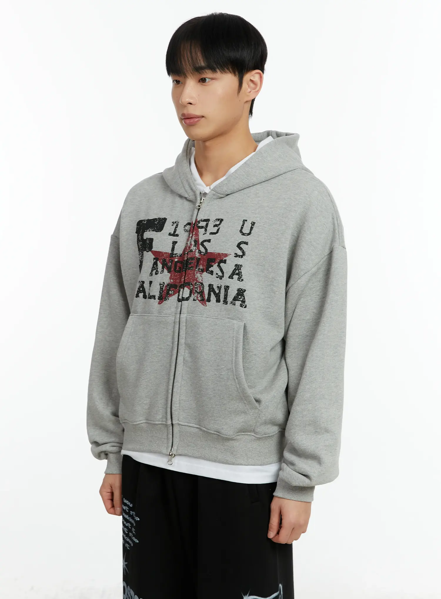Men's LA Star Graphic Zip-Up Hoodie IF511 - Image 4