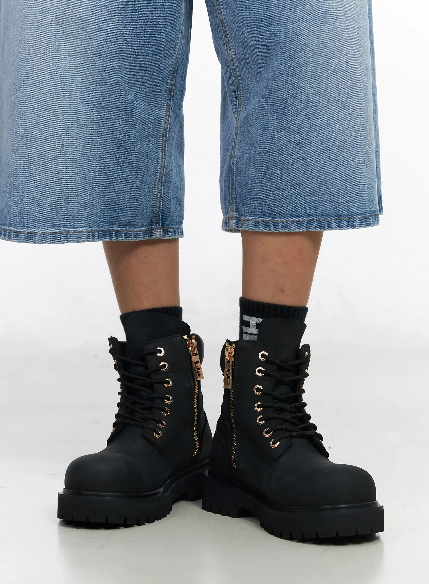 Men's Lace Up Boots IM523 - Image 2