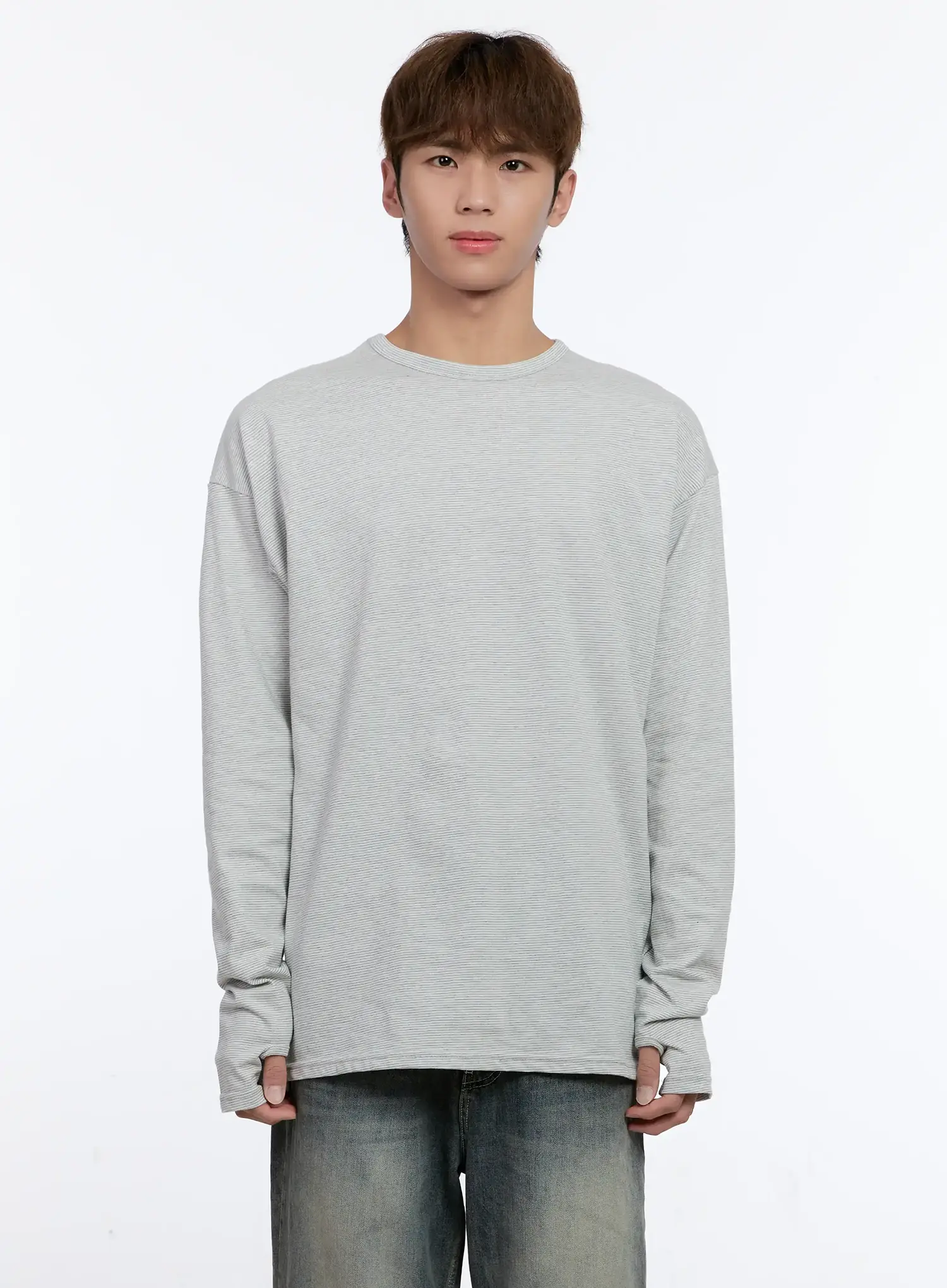 Men's Layered Striped Long Sleeve Top IN512 - Image 12