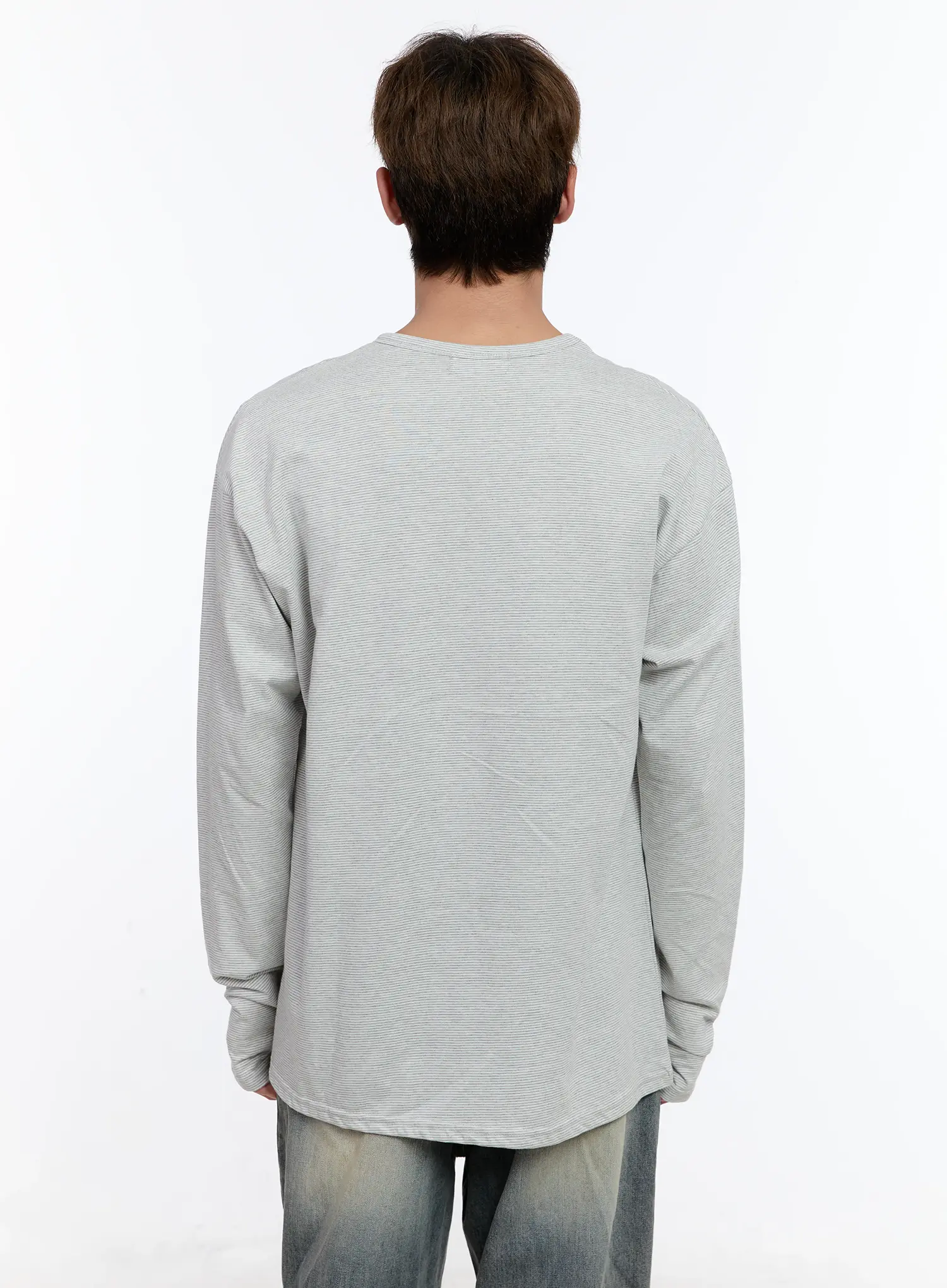 Men's Layered Striped Long Sleeve Top IN512 - Image 5