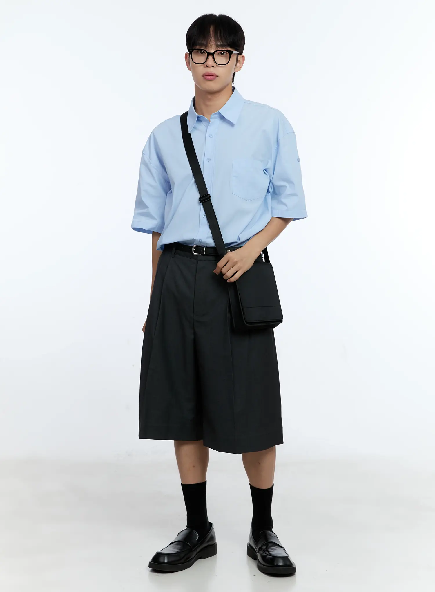 Men's Leather Crossbody Bag IG519 - Image 2