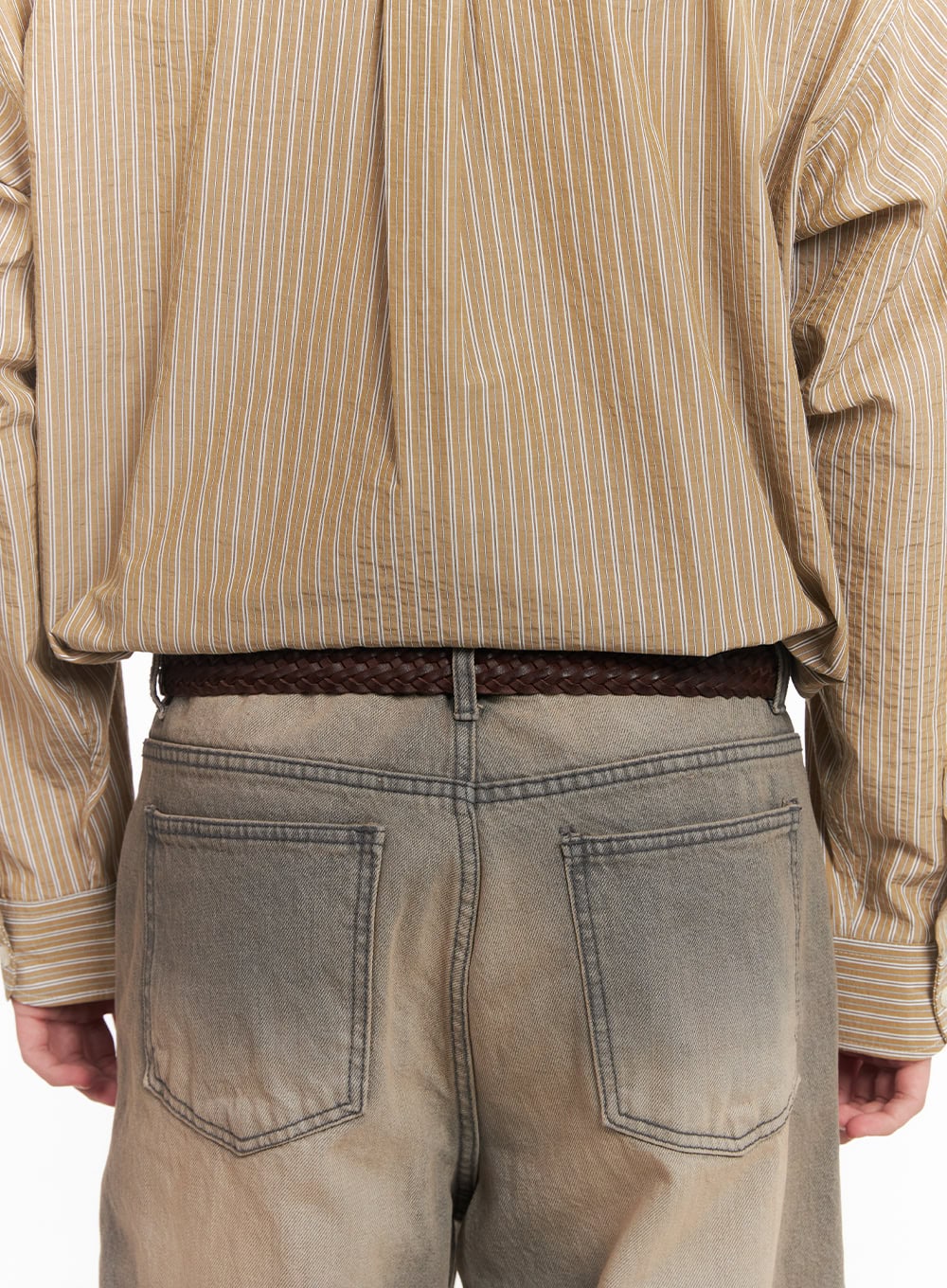 Men's Leather Twist Belt IM514 - Image 4