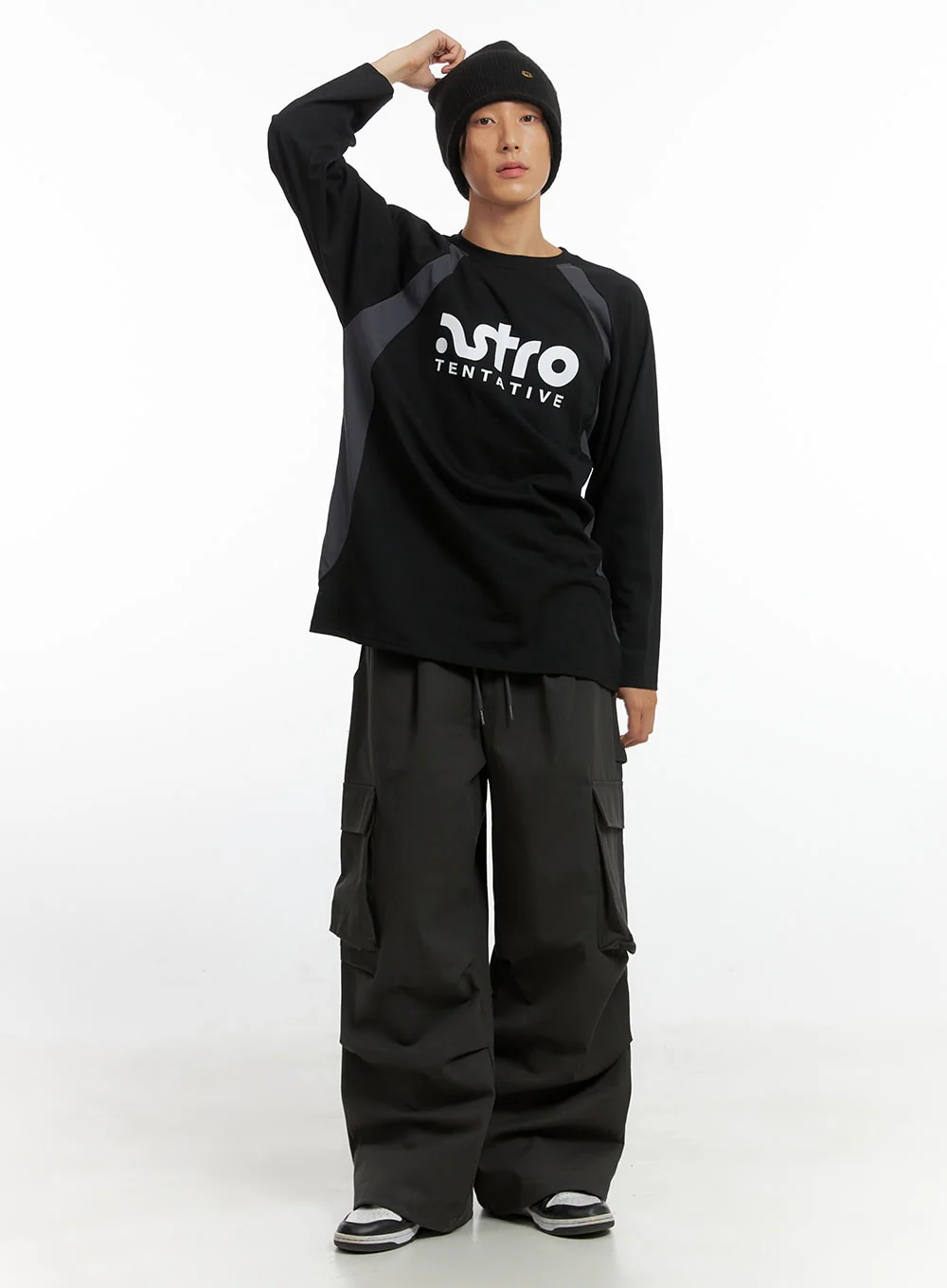 Men's Letter Print Long Sleeve Shirt IO417 - Image 2