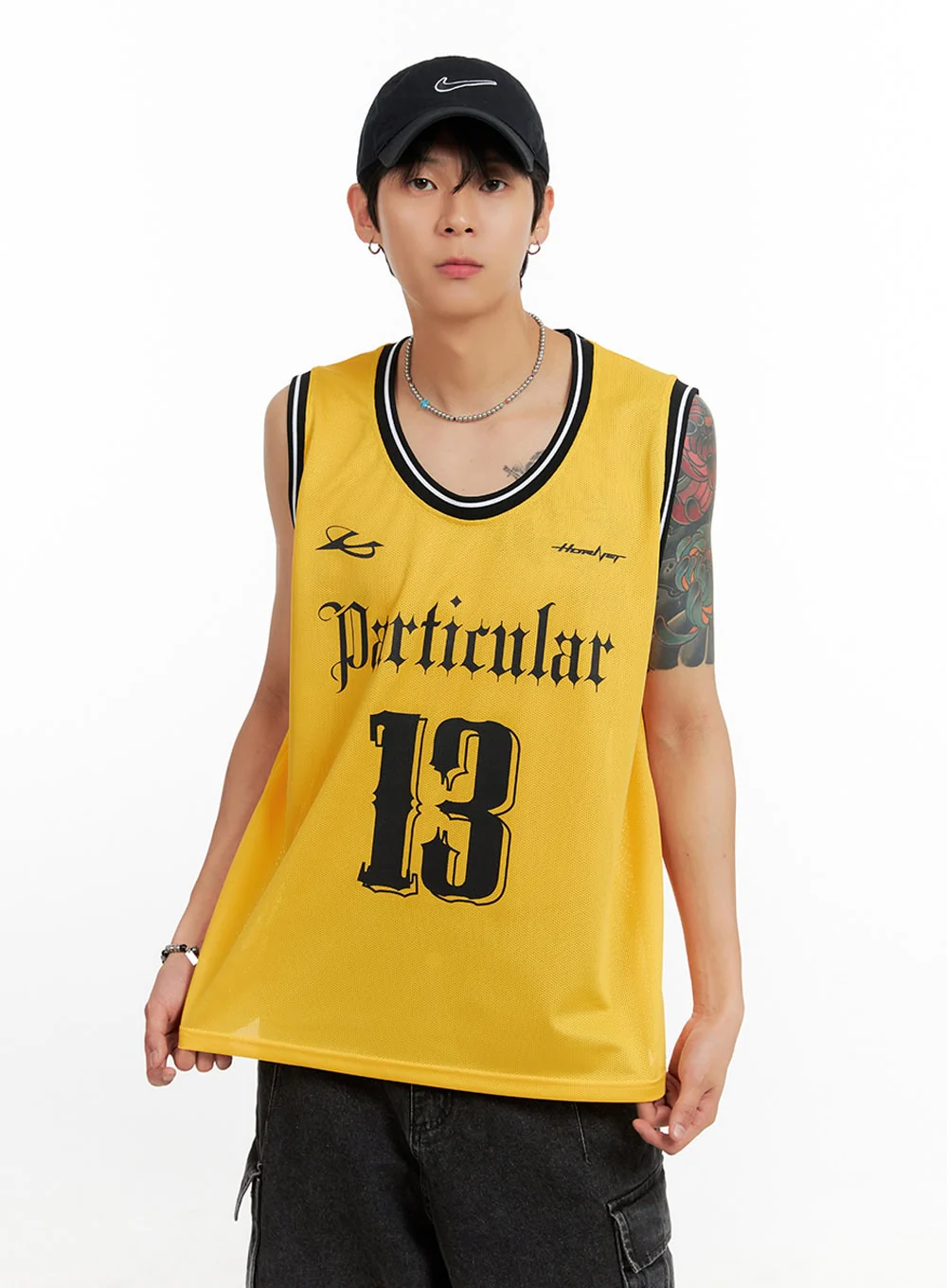 Men's Lettering Loose Fit Sleeveless T-Shirt IG402 - Image 3