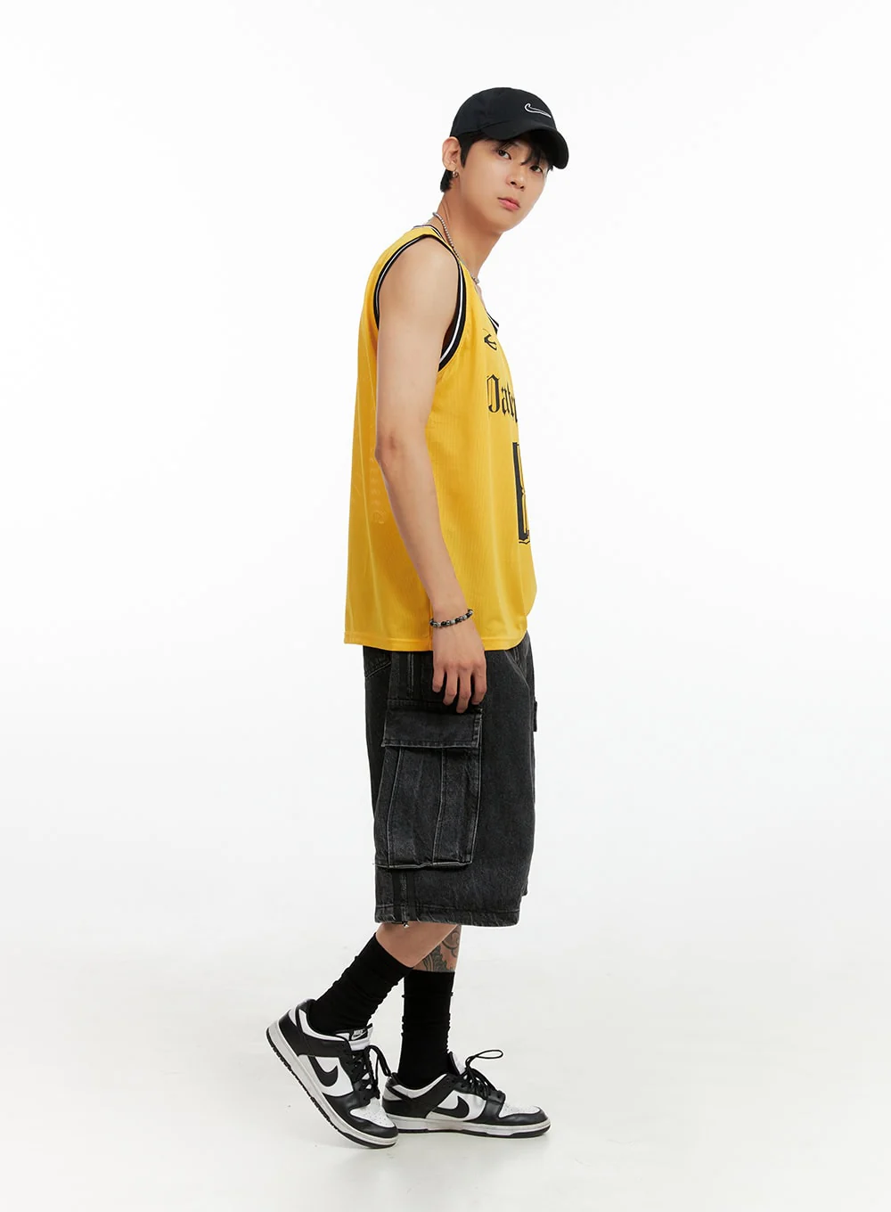 Men's Lettering Loose Fit Sleeveless T-Shirt IG402 - Image 7