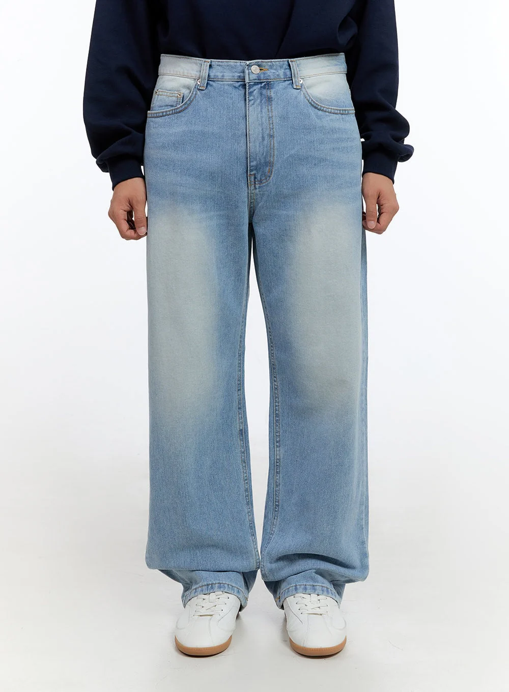 Men's Light Denim Classic Fit Jeans IS413 - Image 2