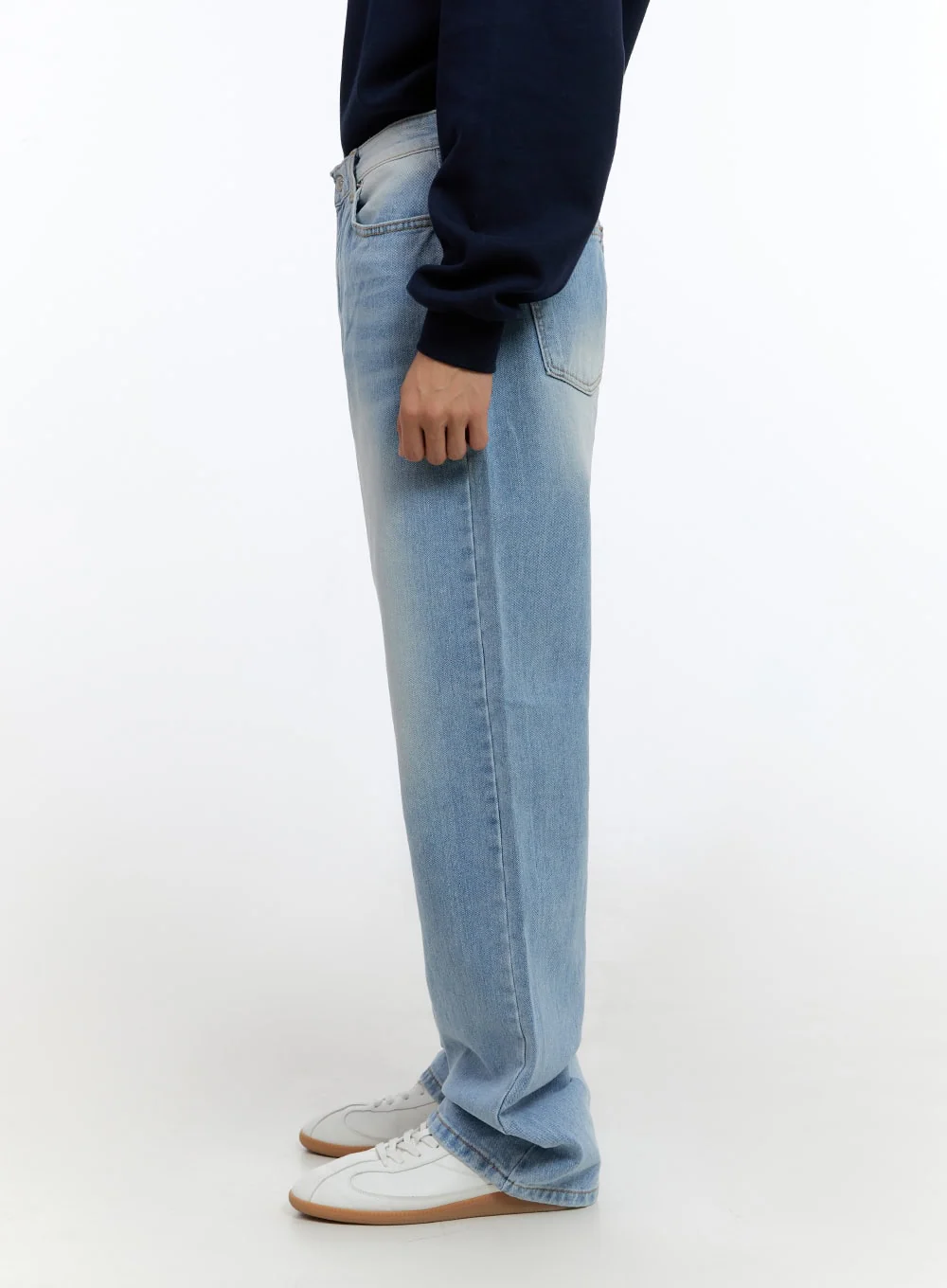 Men's Light Denim Classic Fit Jeans IS413 - Image 4