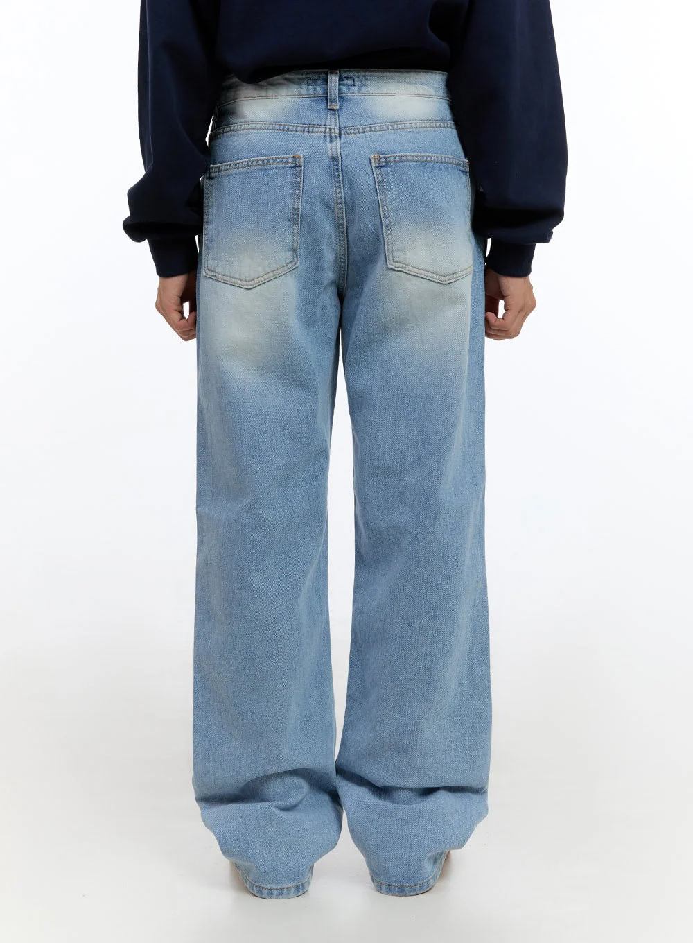 Men's Light Denim Classic Fit Jeans IS413 - Image 5