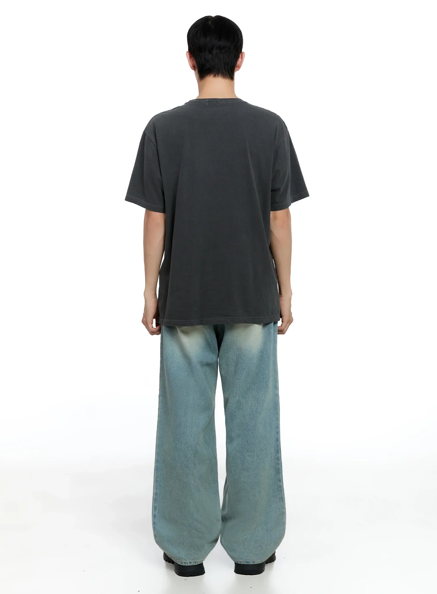 Men's Light-Wash Baggy Jeans IG520 - Image 10