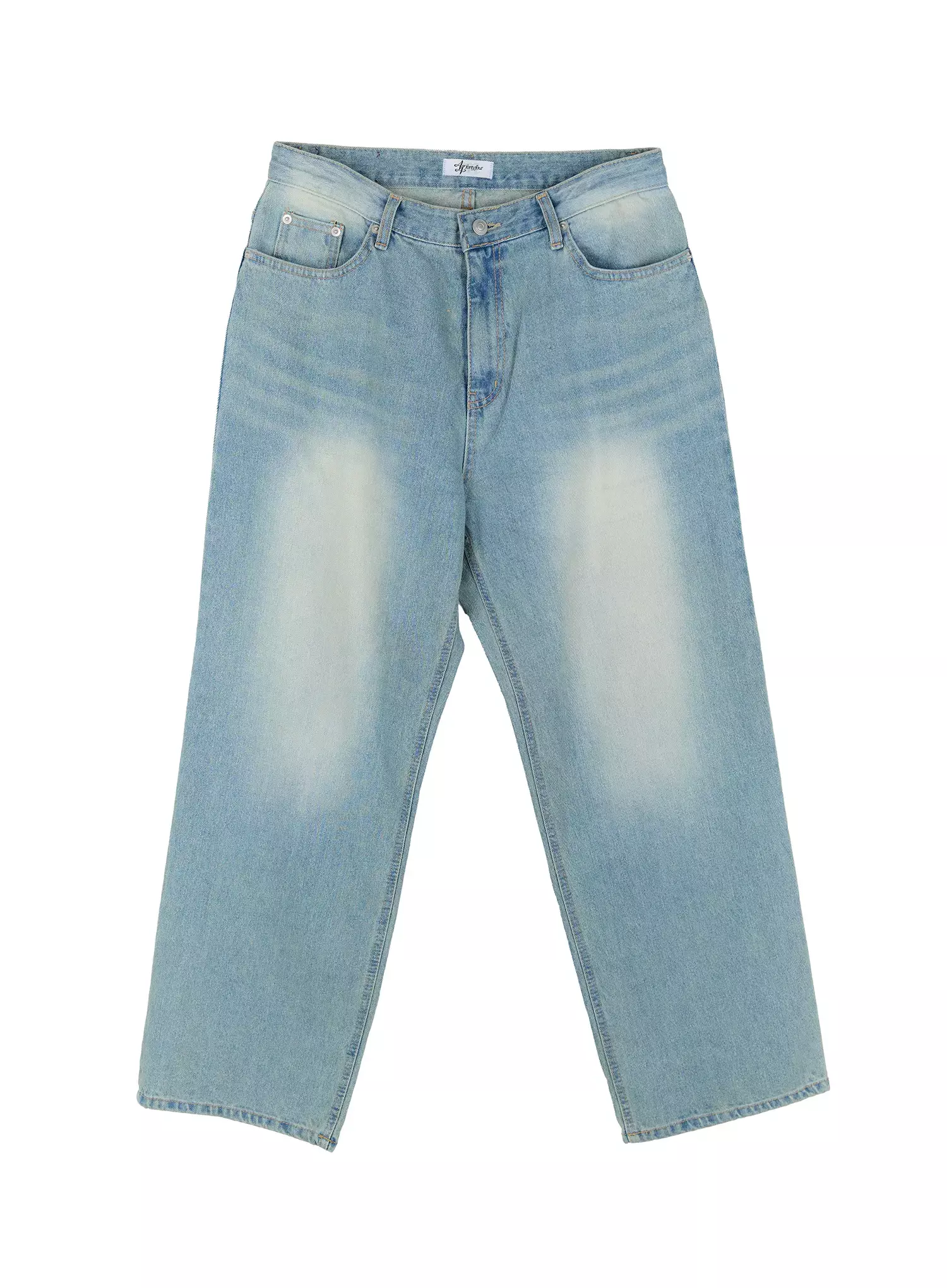 Men's Light-Wash Baggy Jeans IG520 - Image 13