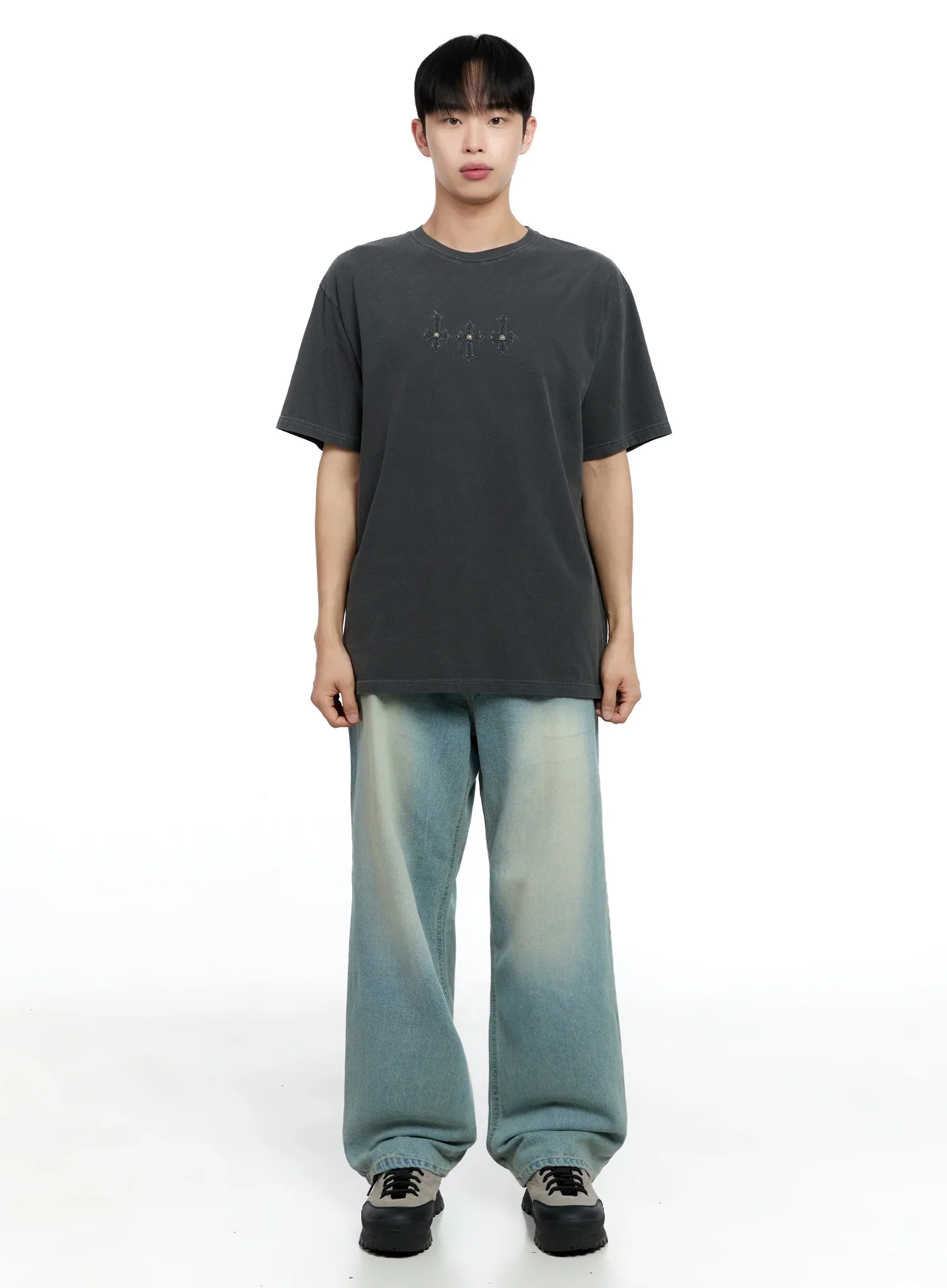 Men's Light-Wash Baggy Jeans IG520 - Image 4