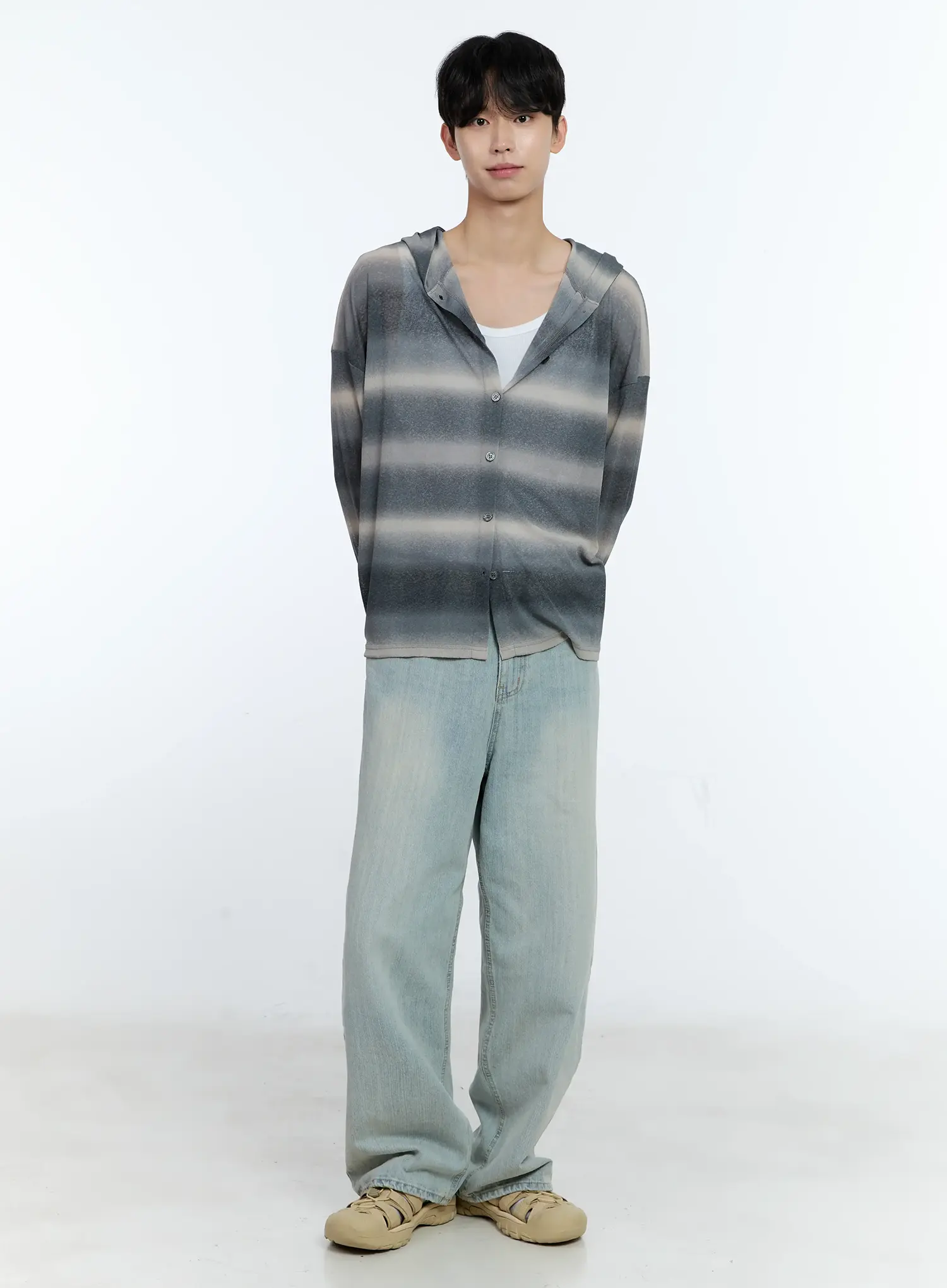 Men's Light-Wash Jeans IG501 - Image 12
