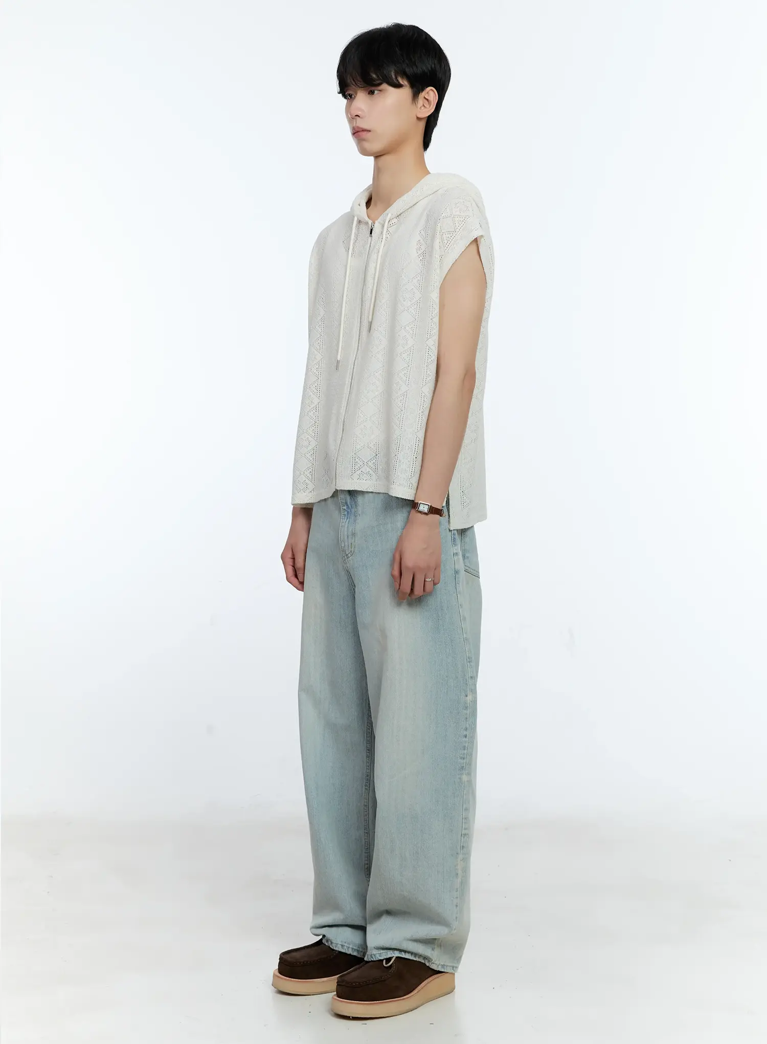 Men's Light-Wash Jeans IG501 - Image 7