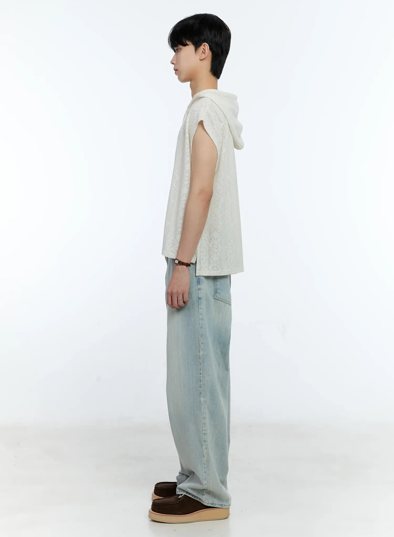 Men's Light-Wash Jeans IG501 - Image 8