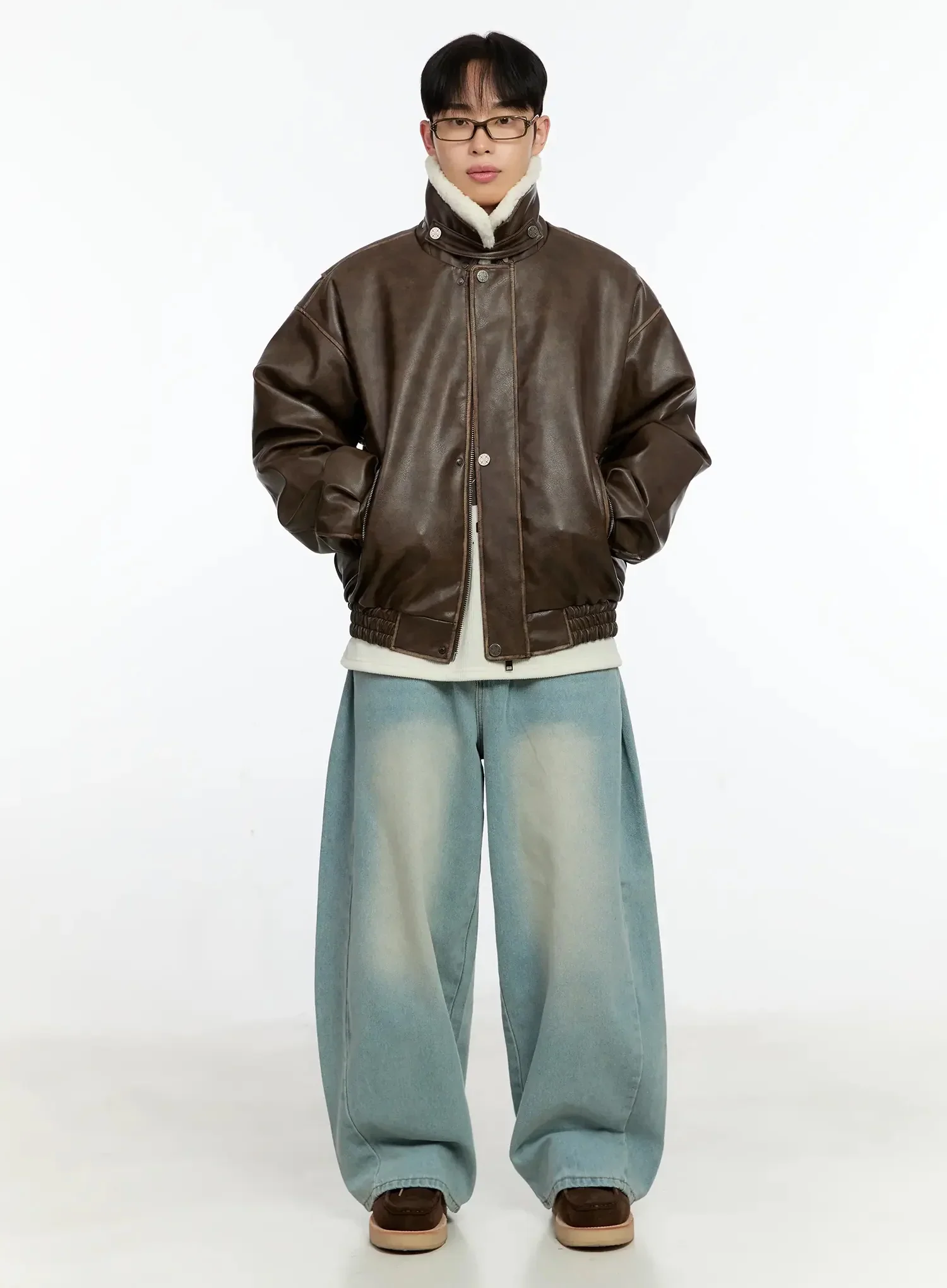 Men's Light Washed Side Point Jeans IN525 - Image 4
