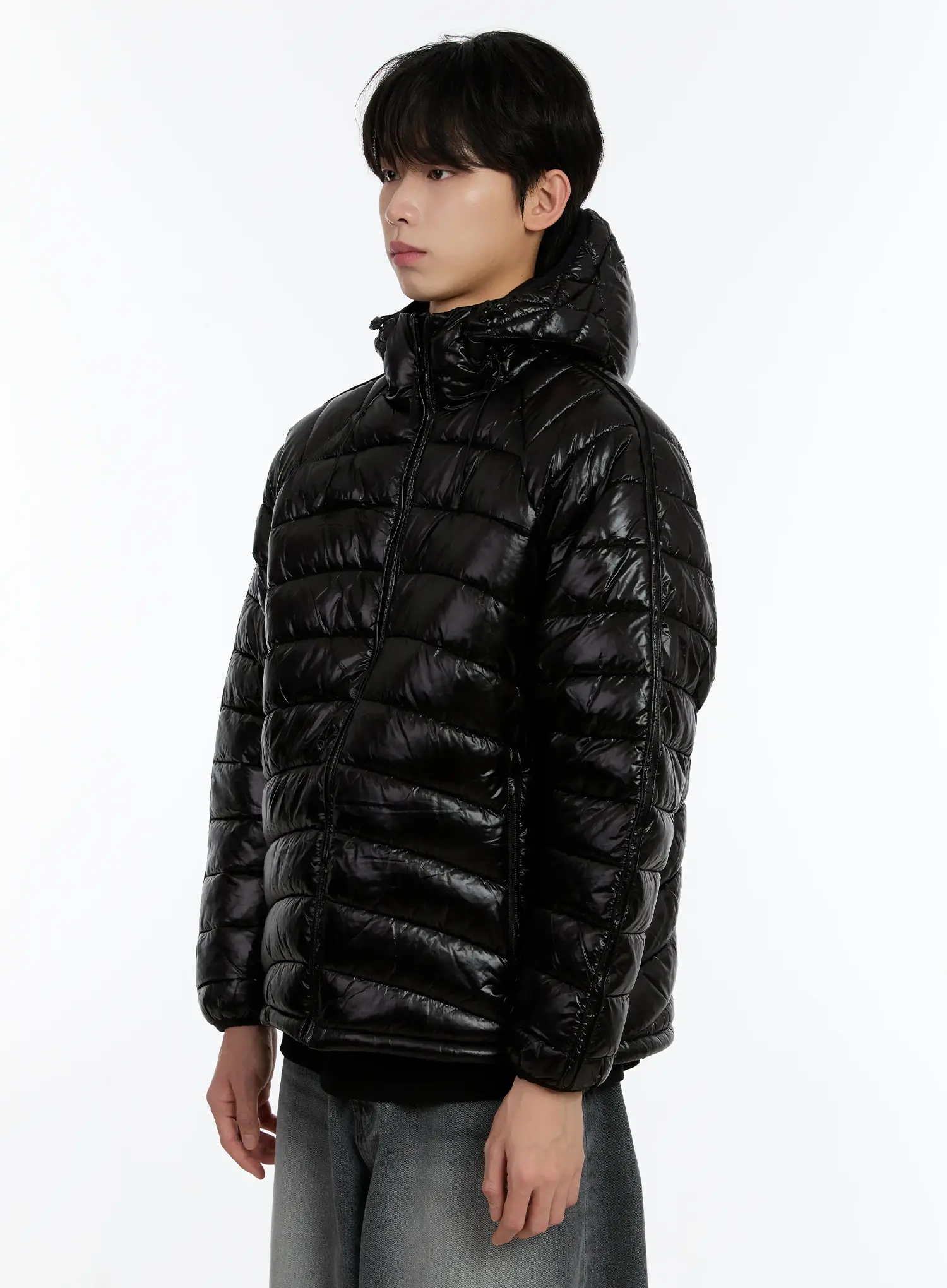 Men's Lightweight Hooded Puffer Jacket ID502 - Image 4