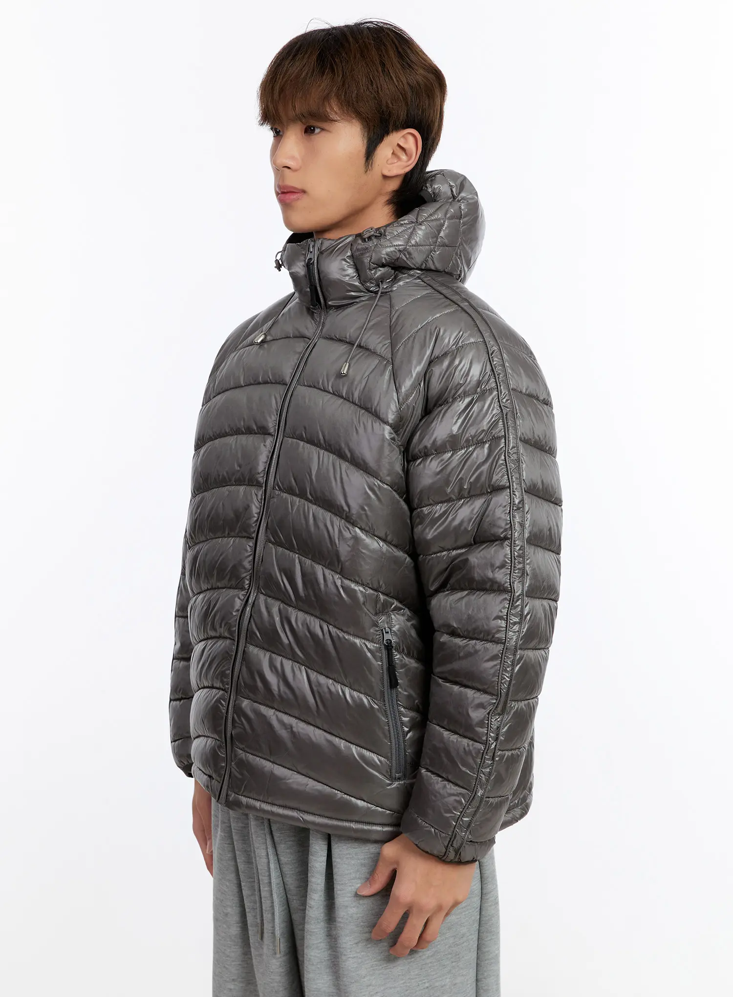 Men's Lightweight Hooded Puffer Jacket IN528 - Image 4