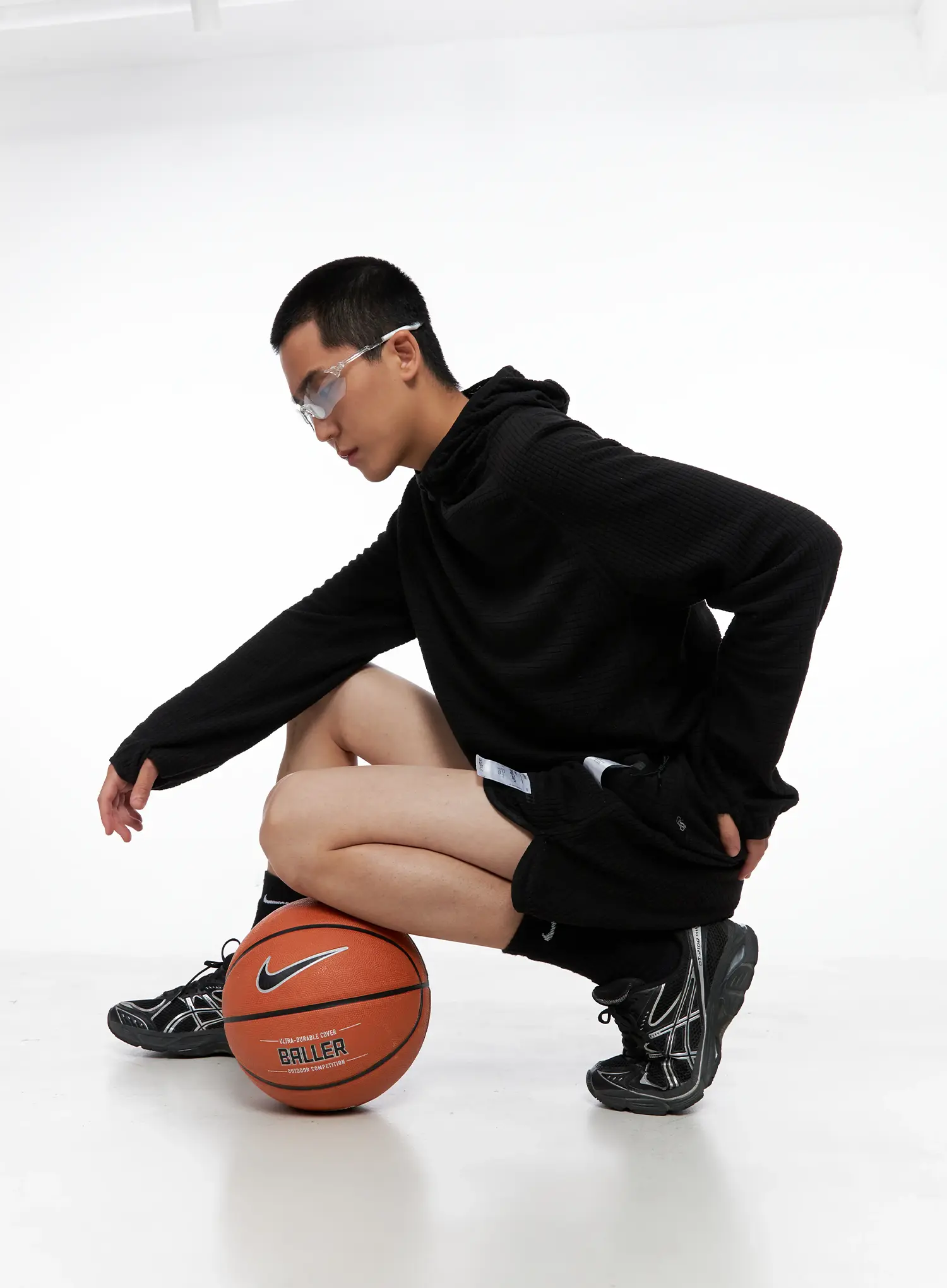 Men's Logo Detail Long Sleeve Hoodie IS502 - Image 11