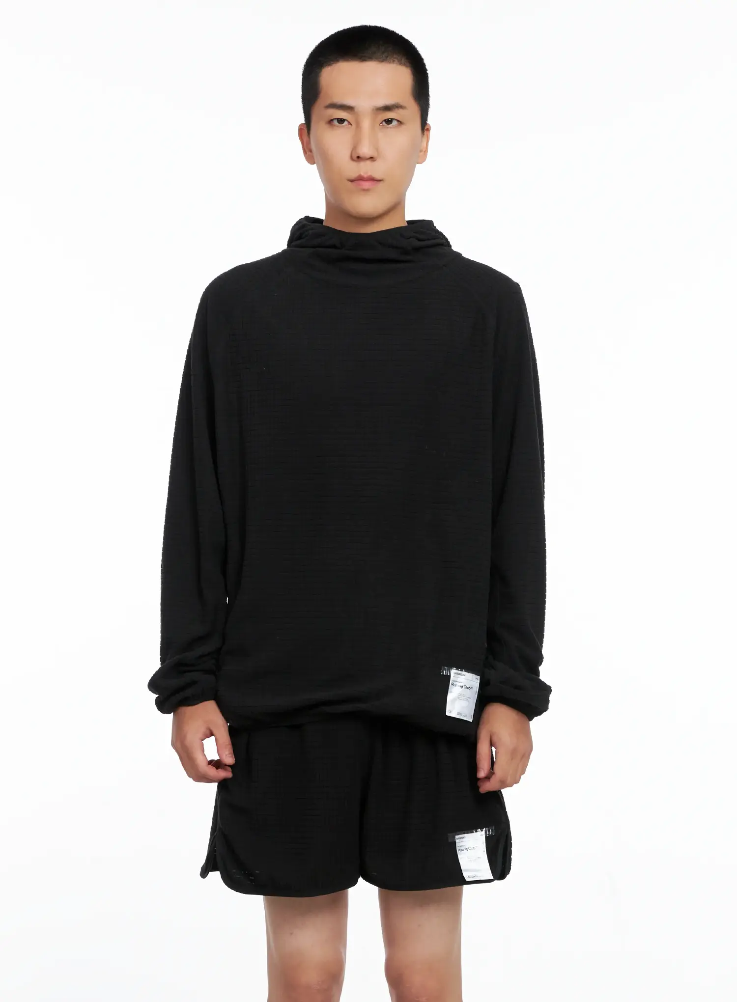Men's Logo Detail Long Sleeve Hoodie IS502 - Image 15