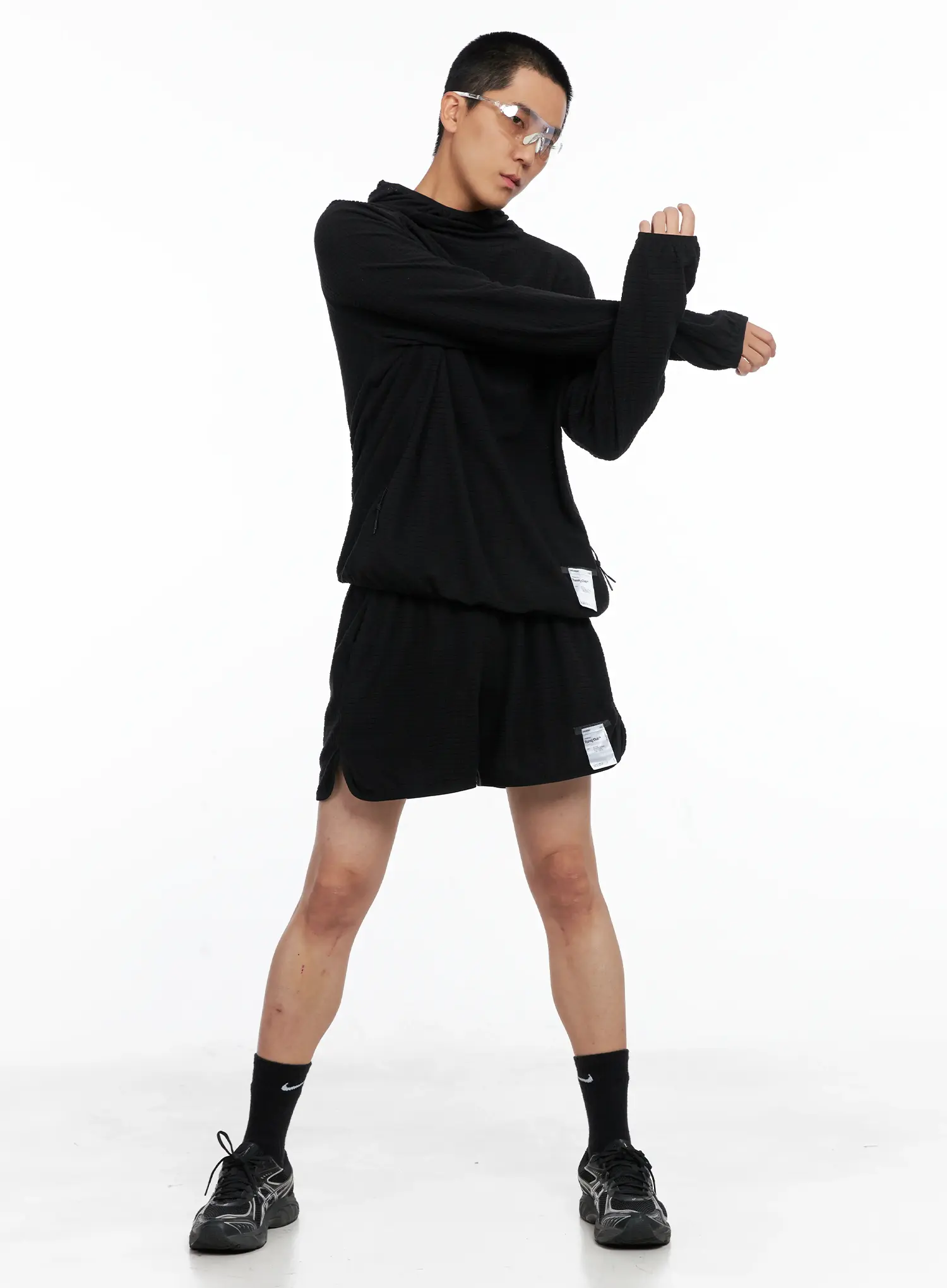Men's Logo Detail Long Sleeve Hoodie IS502 - Image 2