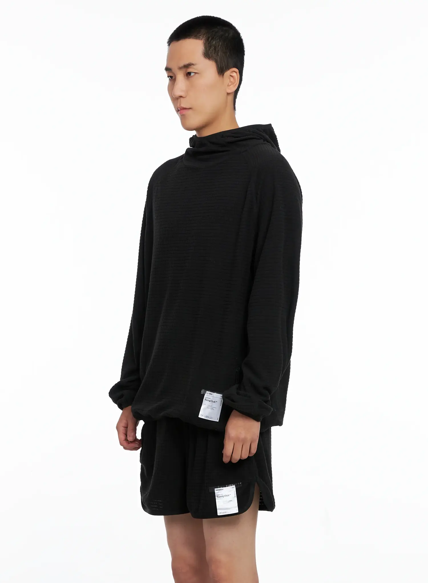 Men's Logo Detail Long Sleeve Hoodie IS502 - Image 4
