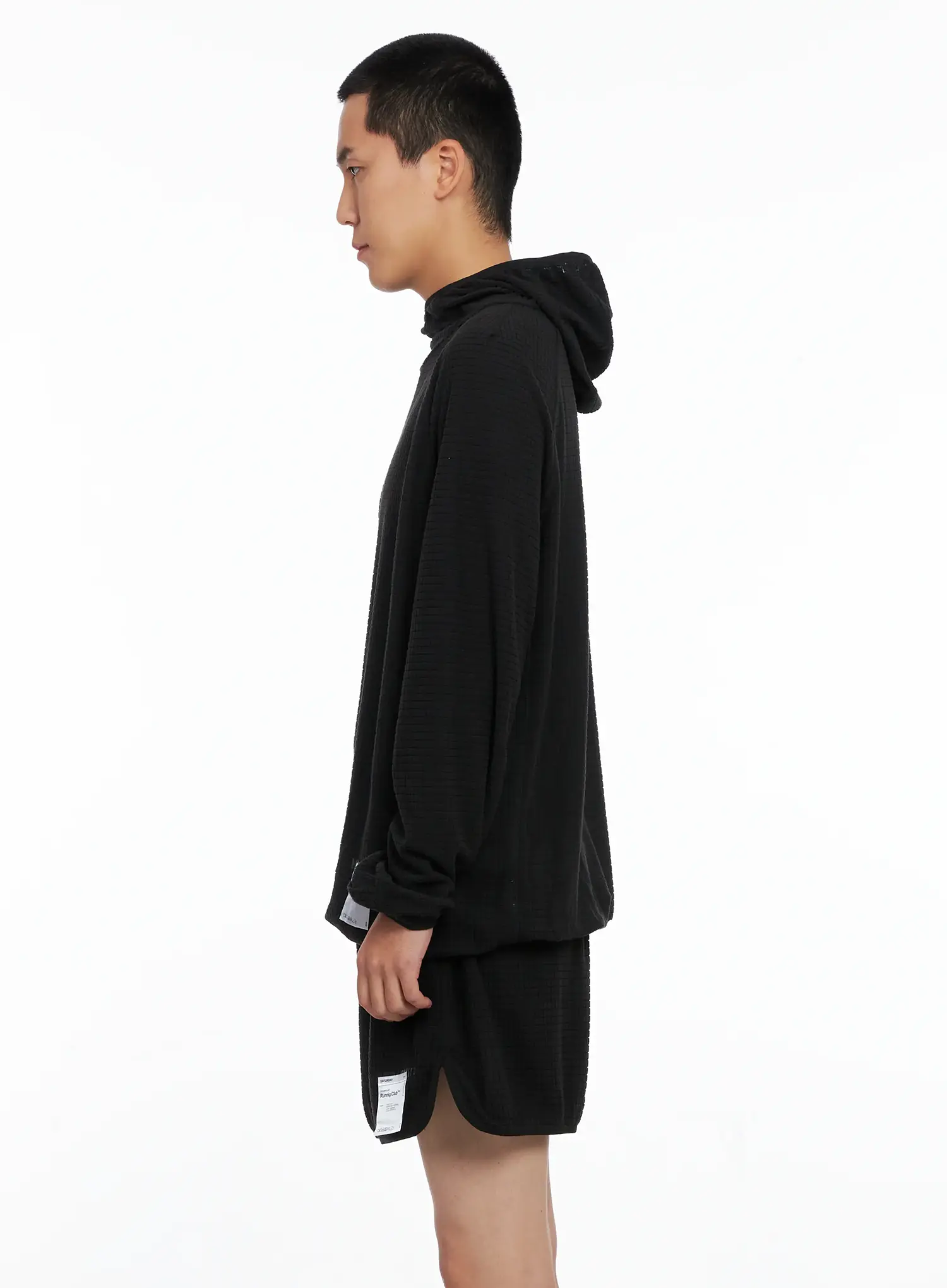 Men's Logo Detail Long Sleeve Hoodie IS502 - Image 5