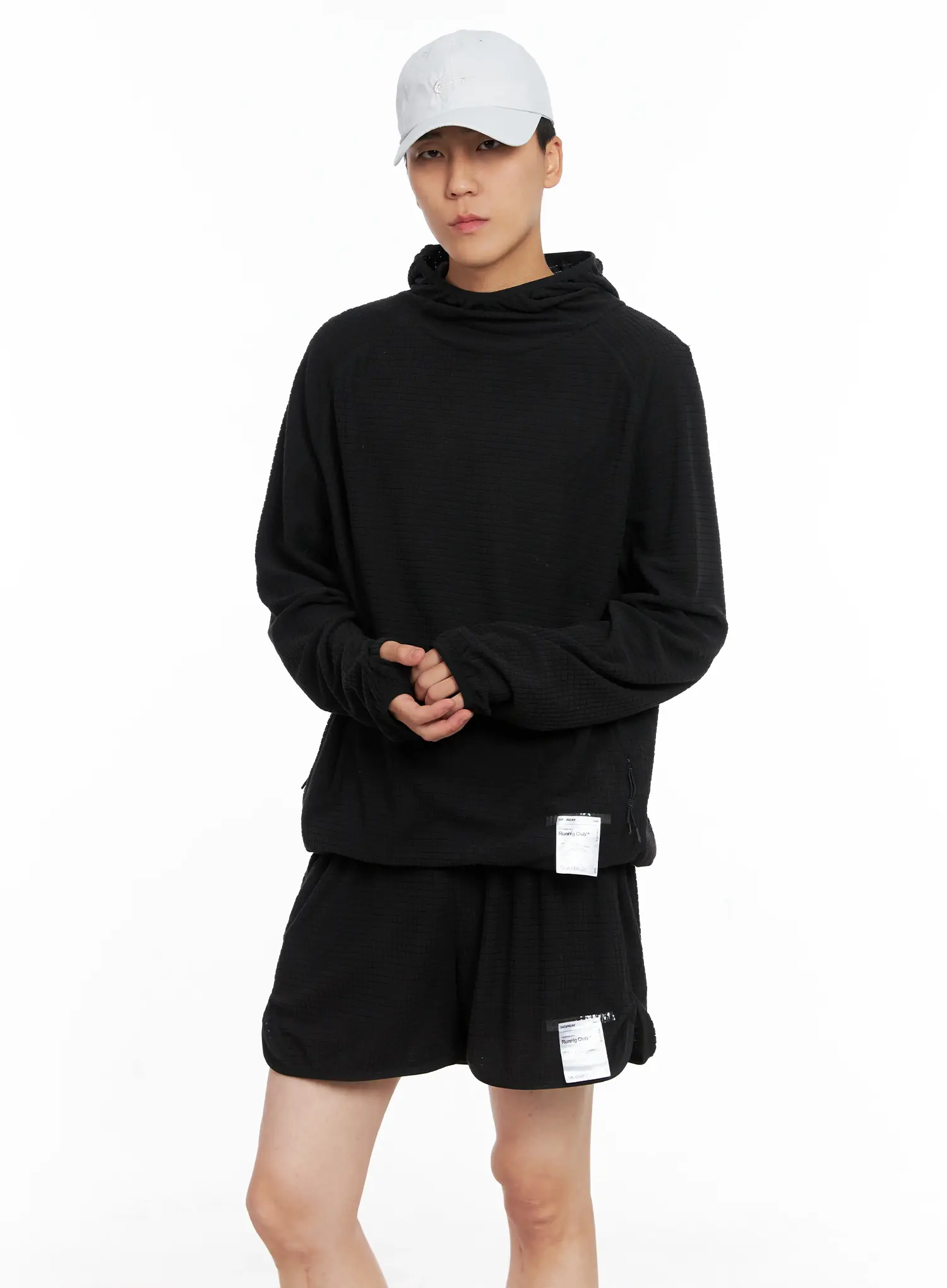Men's Logo Detail Long Sleeve Hoodie IS502 - Image 7