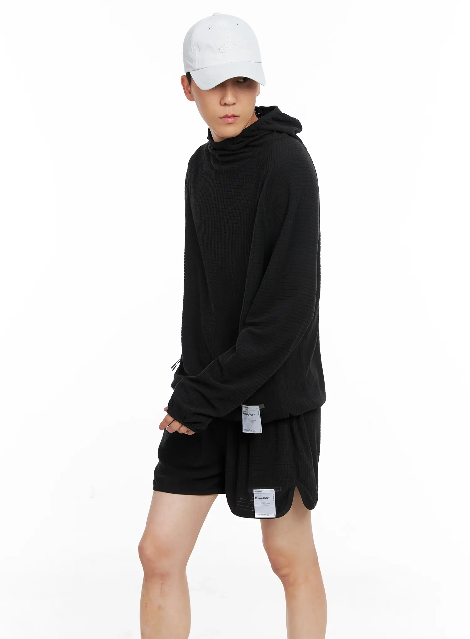 Men's Logo Detail Long Sleeve Hoodie IS502 - Image 8