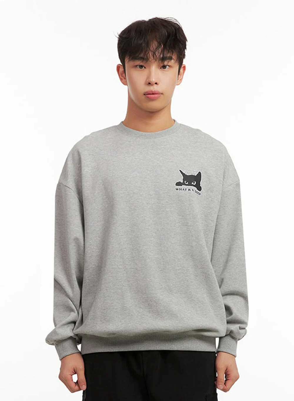 Men's Long-Sleeve Oversized Sweatshirt ID427 - Image 10
