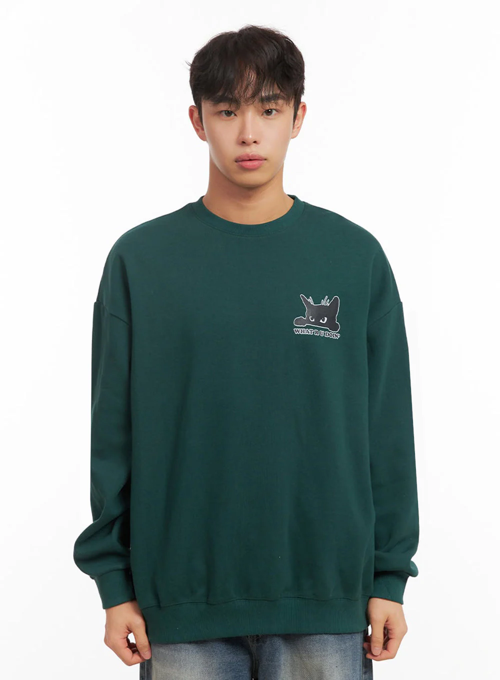Men's Long-Sleeve Oversized Sweatshirt ID427 - Image 11