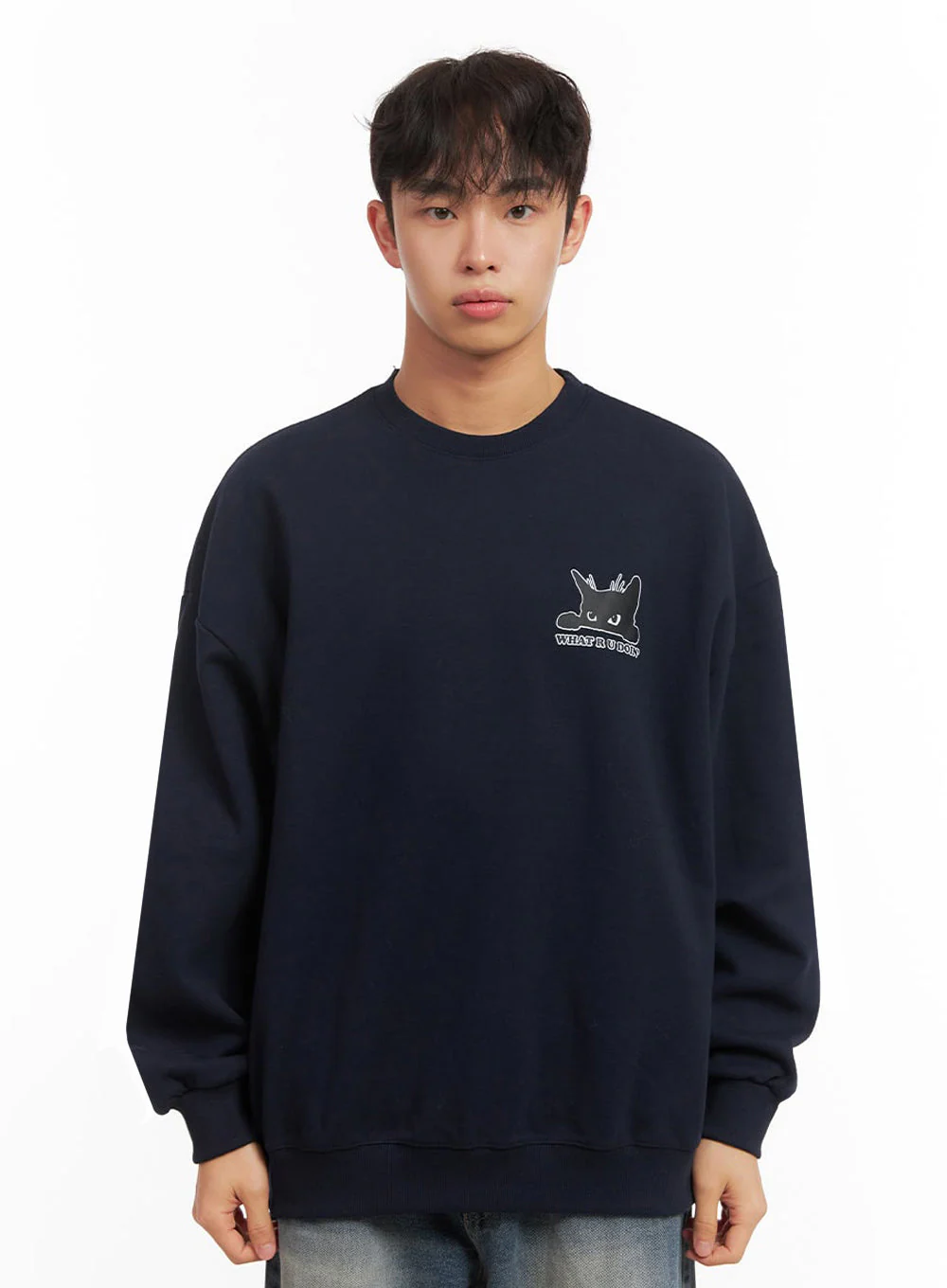 Men's Long-Sleeve Oversized Sweatshirt ID427 - Image 12