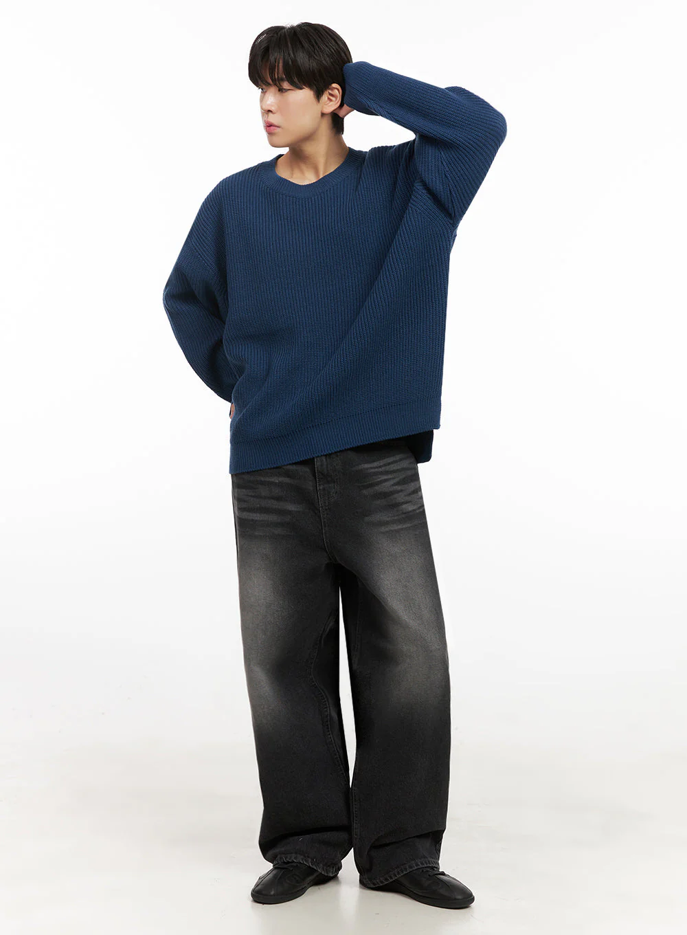 Men's Loose-Fit Sweater IJ517 - Image 2