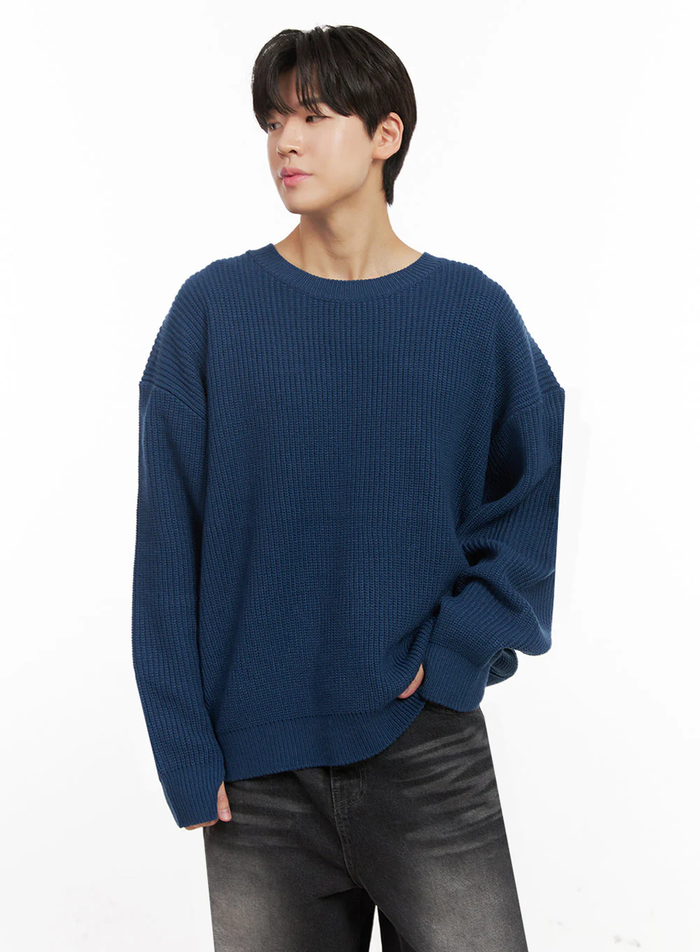 Men's Loose-Fit Sweater IJ517 - Image 3