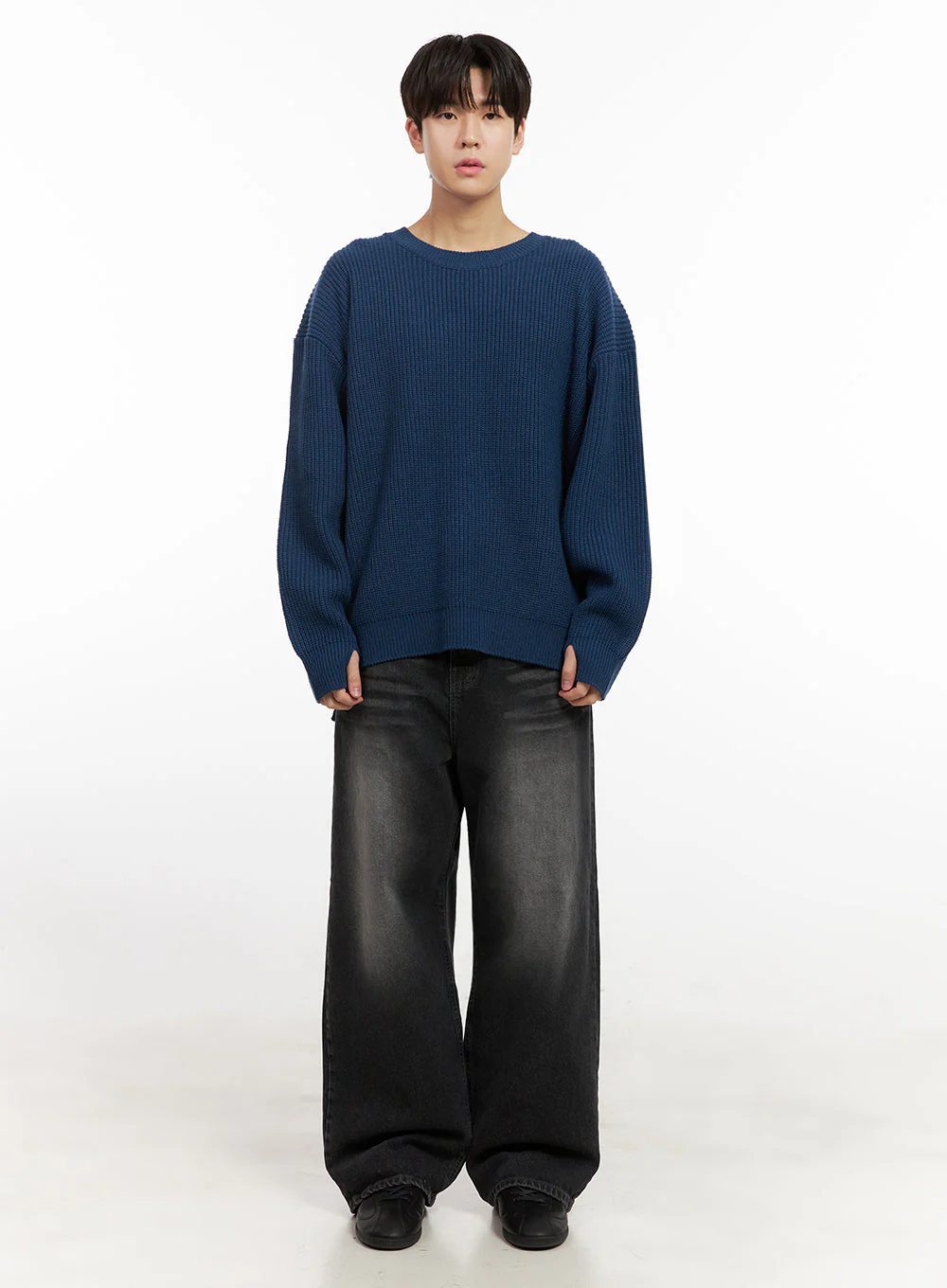 Men's Loose-Fit Sweater IJ517 - Image 7