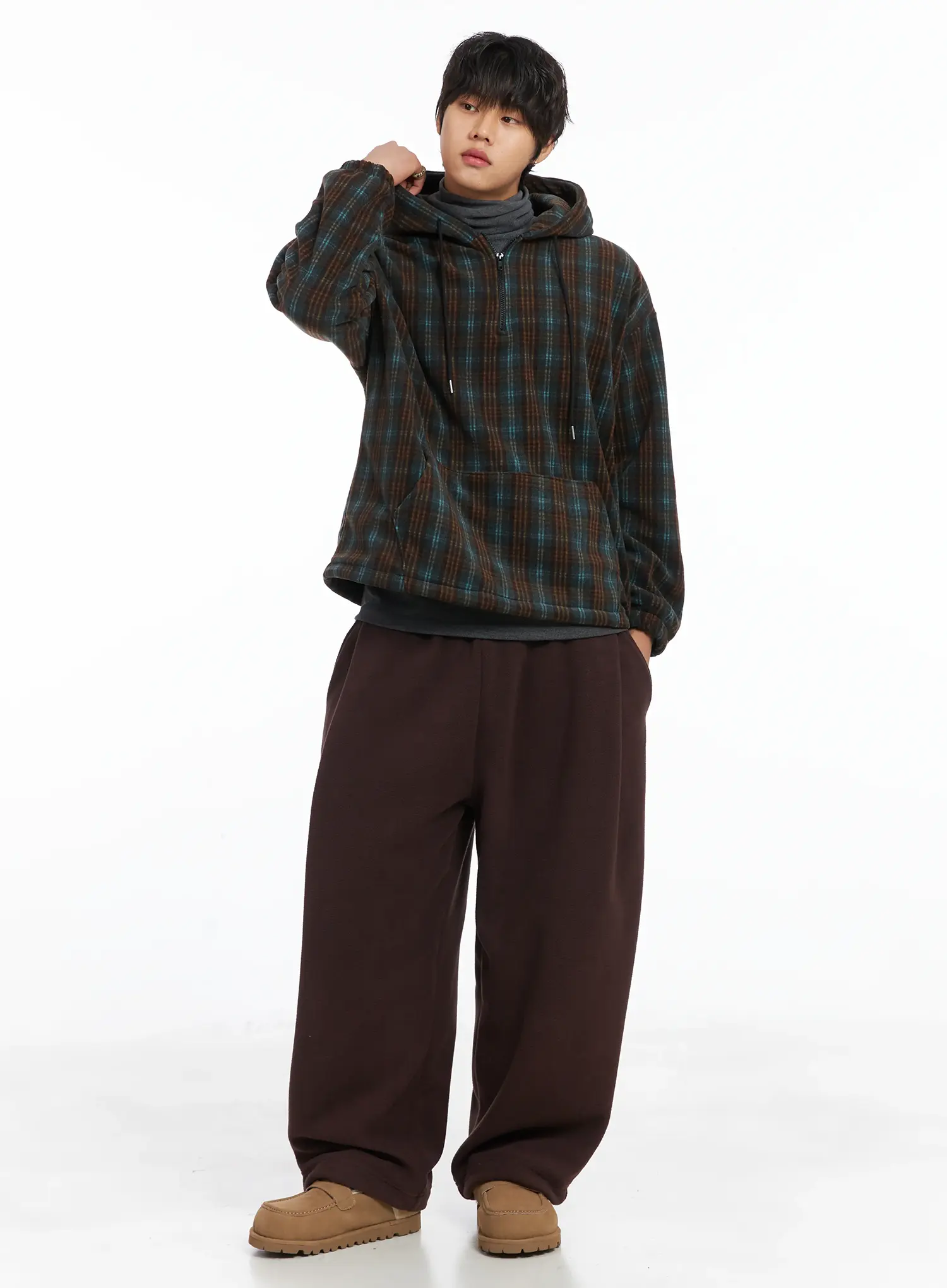Men's Loose Fit Turtleneck Long Sleeve Top IJ512 - Image 10