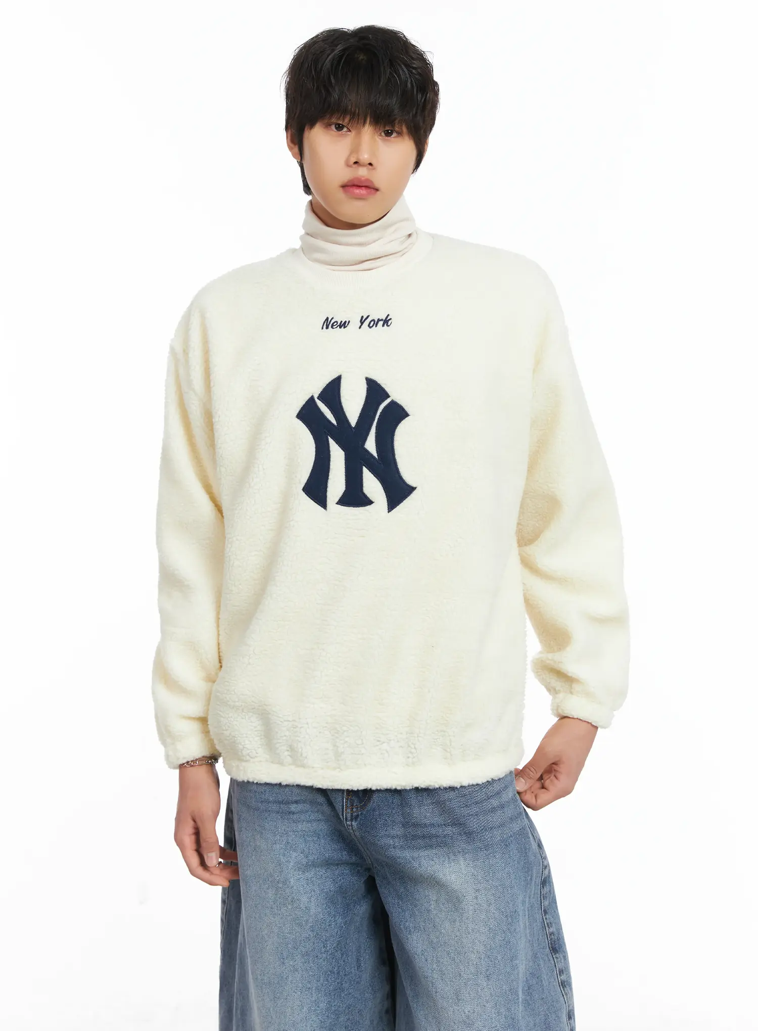 Men's Loose Fit Turtleneck Long Sleeve Top IJ512 - Image 11
