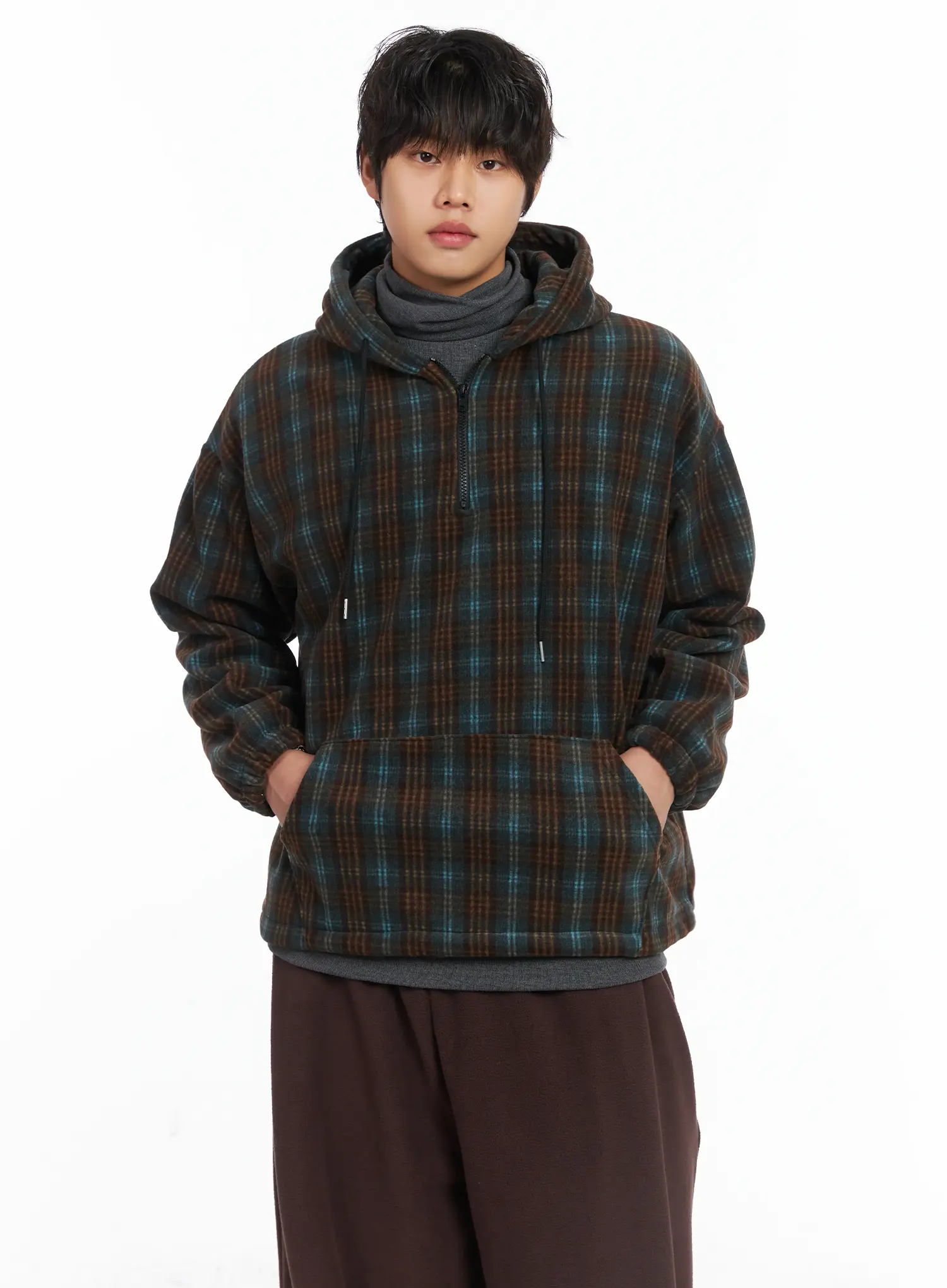 Men's Loose Fit Turtleneck Long Sleeve Top IJ512 - Image 9