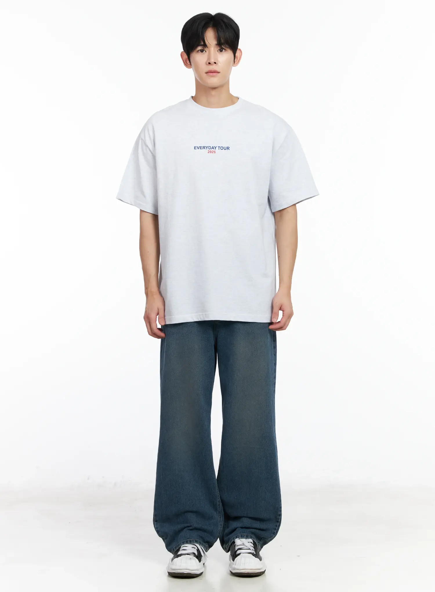 Men's Loose-Fit Wide Leg Jeans IM518 - Image 3